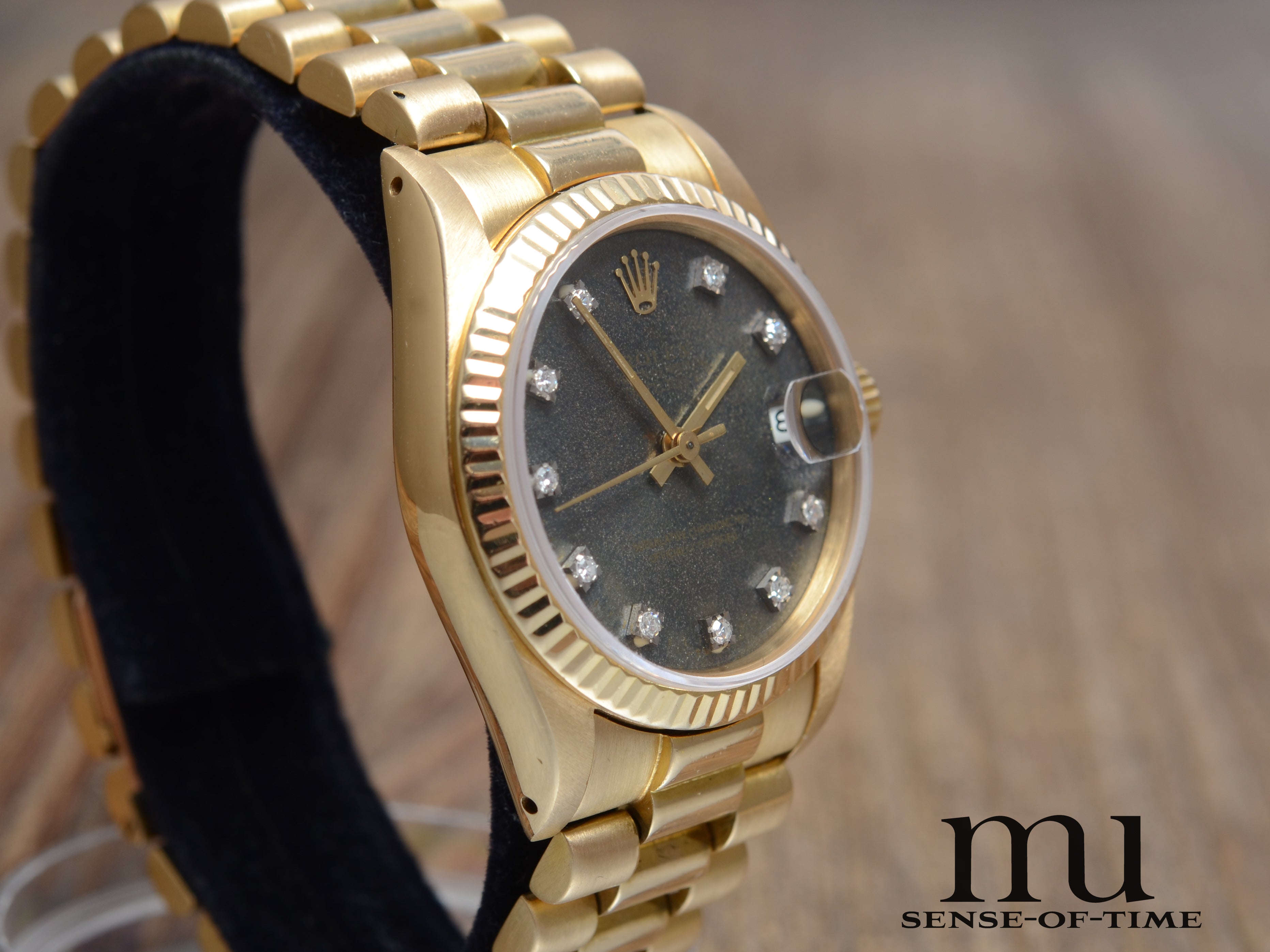 Rolex Datejust Lady 18kt Gold Ghost Diamant-Zifferblatt, Präsident-Bracelet, Ref.: 68278