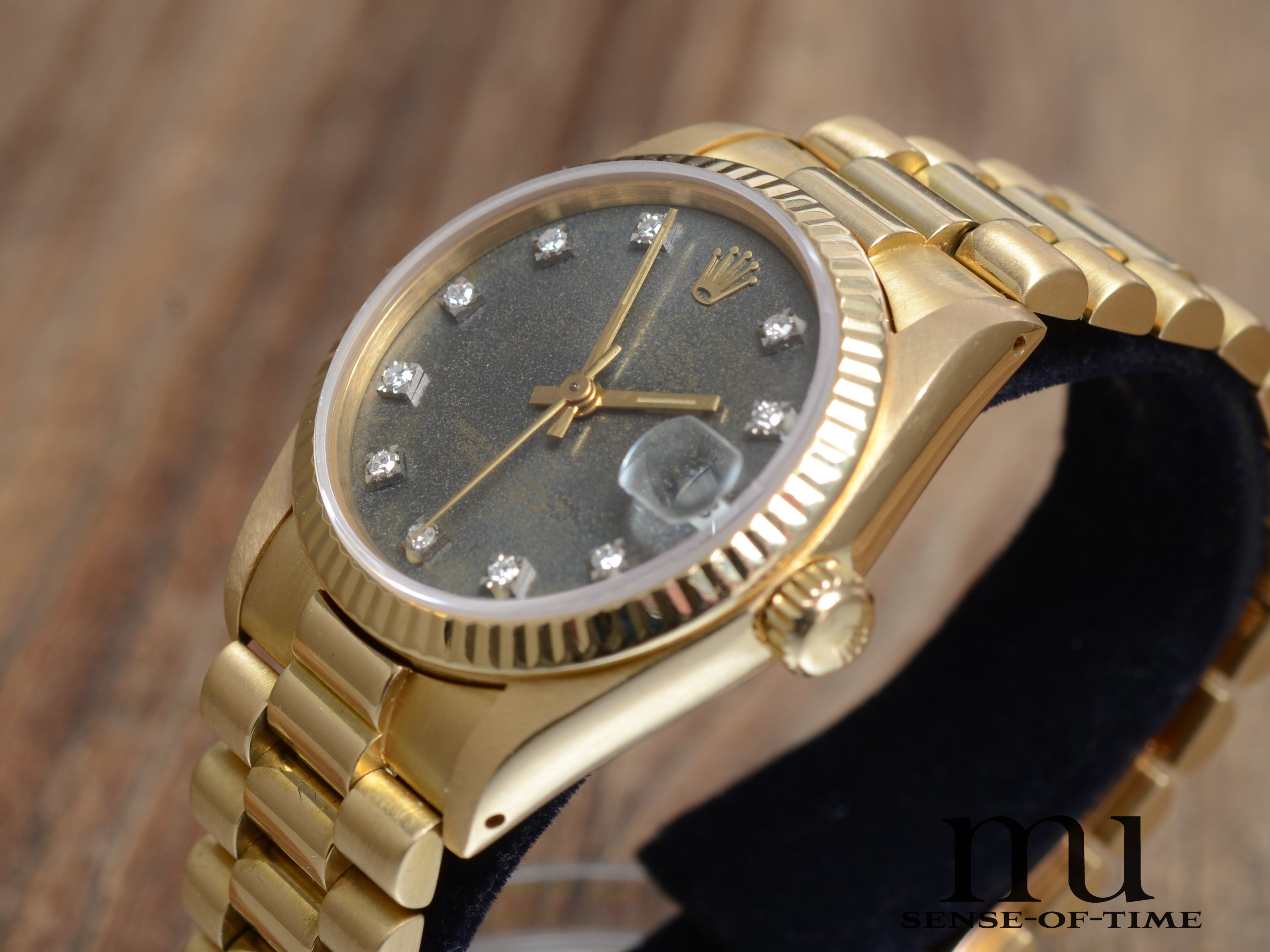Rolex Datejust Lady 18kt Gold Ghost Diamant-Zifferblatt, Präsident-Bracelet, Ref.: 68278