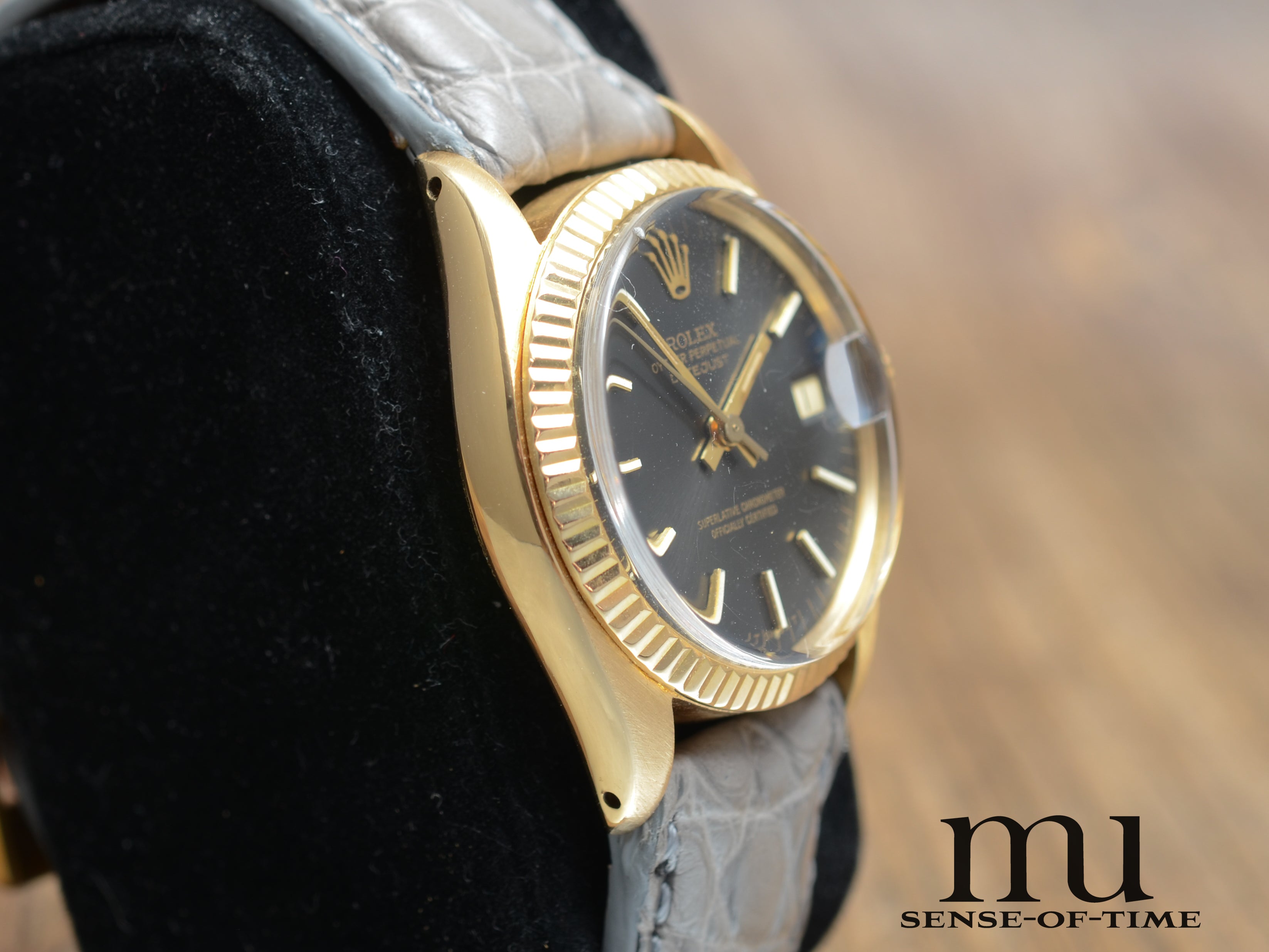 Rolex Datejust Lady 18kt Gold, graues Zifferblatt, 31mm, Ref.: 6824