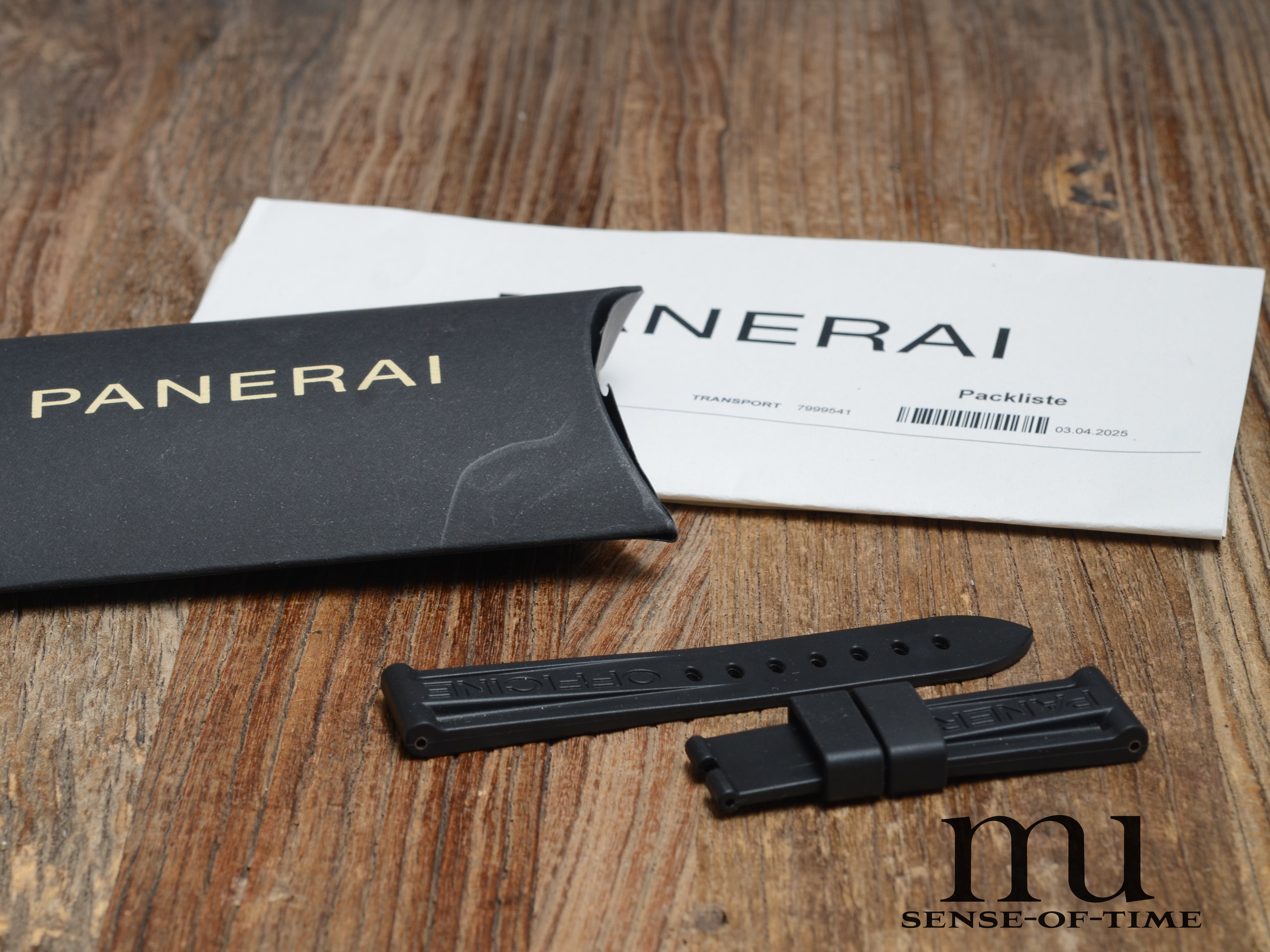 Zubehör: Panerai Kautschukband, 22mm, für Dornschließe, Neu, Ref.: PNMX0013JG
