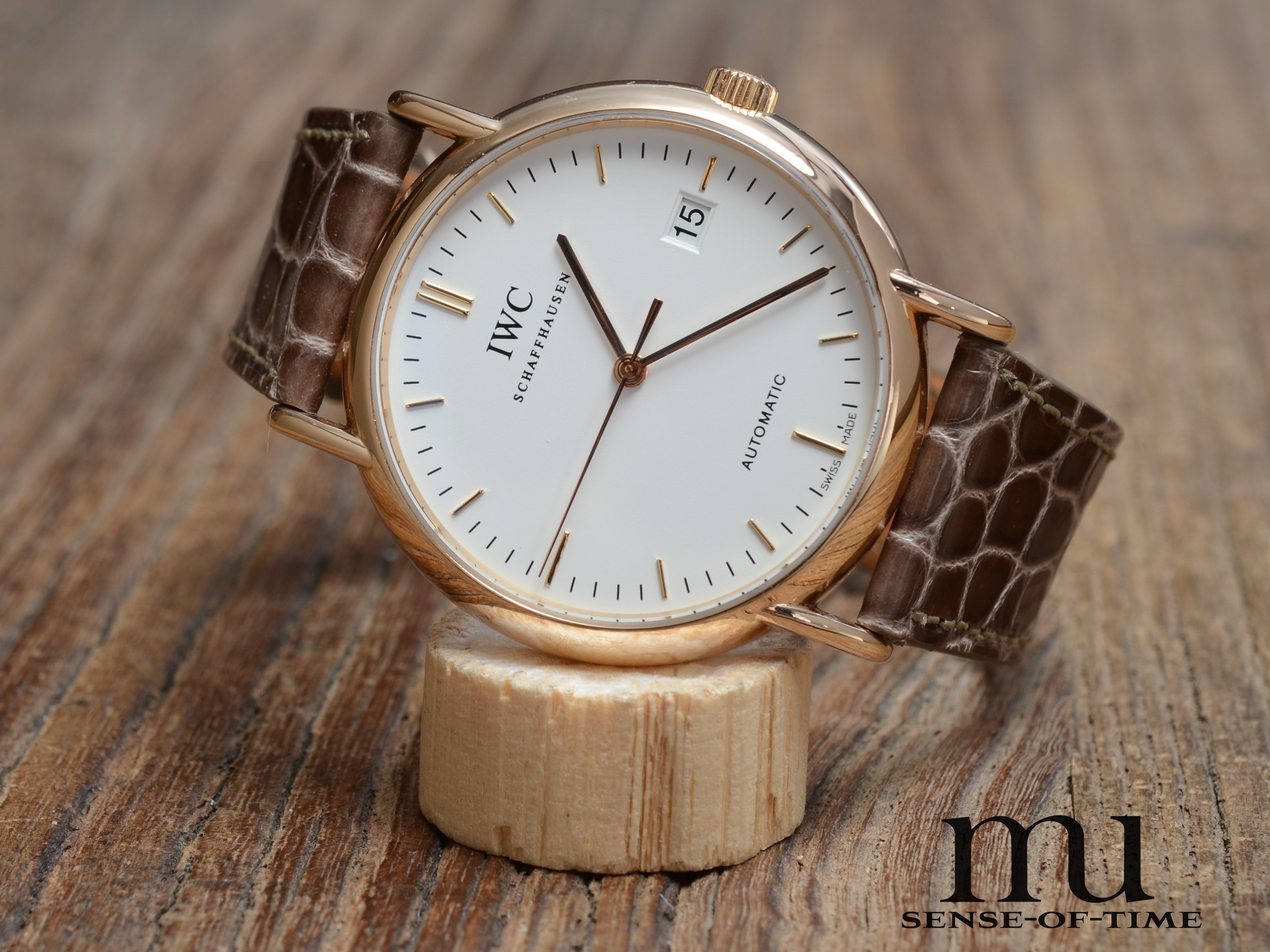 IWC Portofino 18kt Roségold 38mm, weißes Zifferblatt, Ref.: IW3533