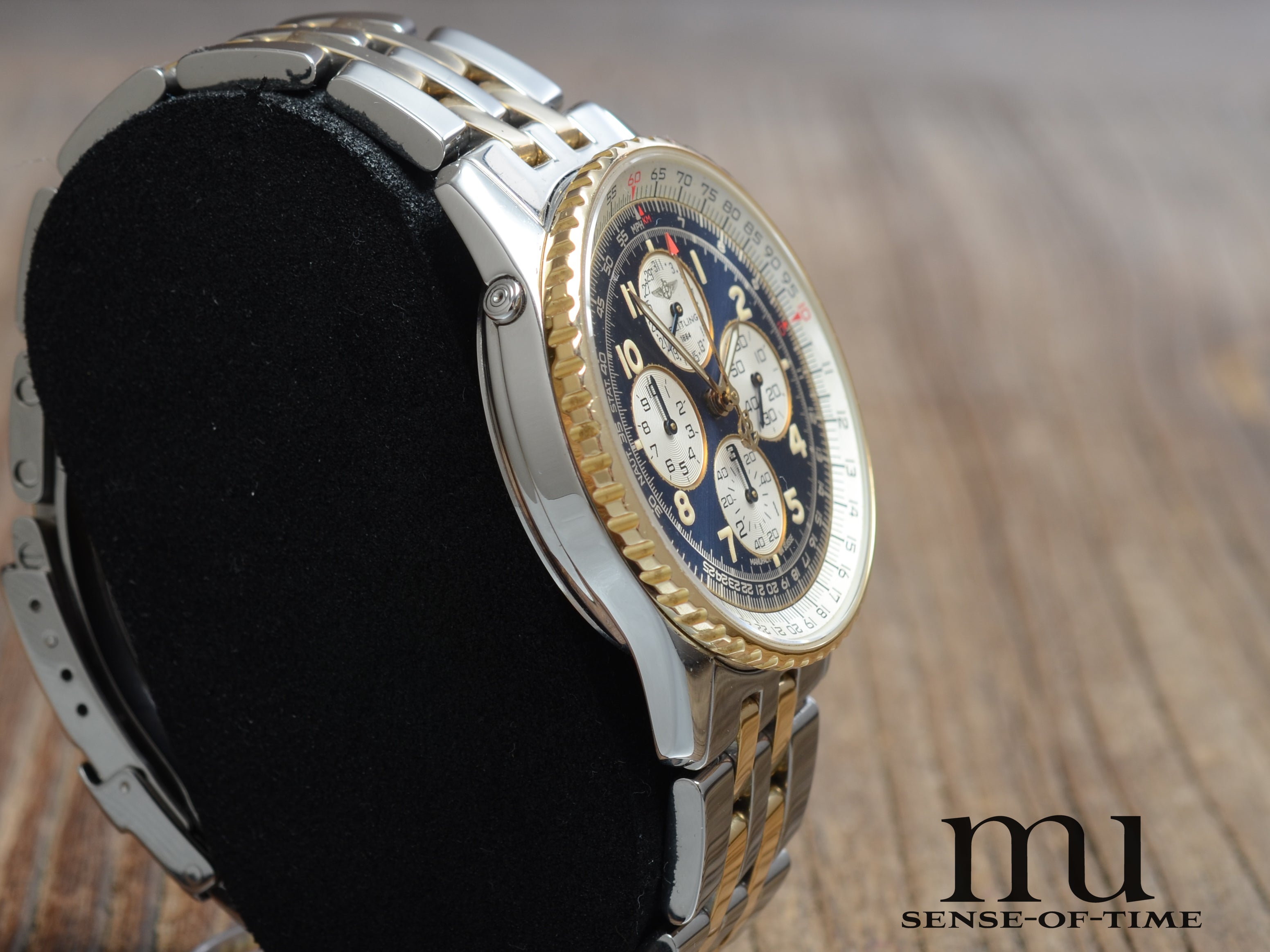 Breitling Navitimer Airborne Stahl/Gold mit Pilotband, 38mm, Full Set, Ref.: D33030