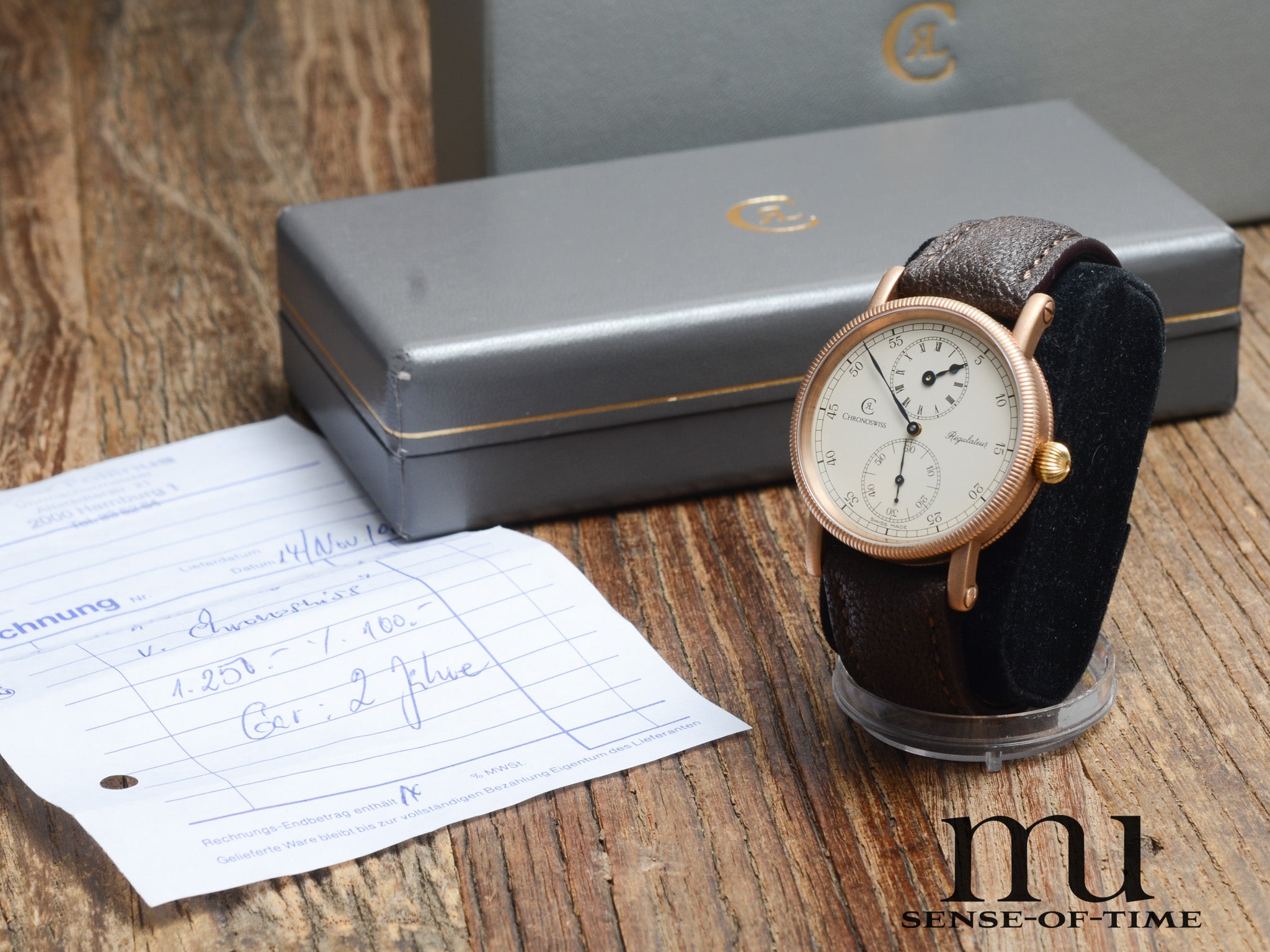 Chronoswiss Regulateur Bronze, 1. Serie Handaufzug-Kaliber, Ref.: CH6327