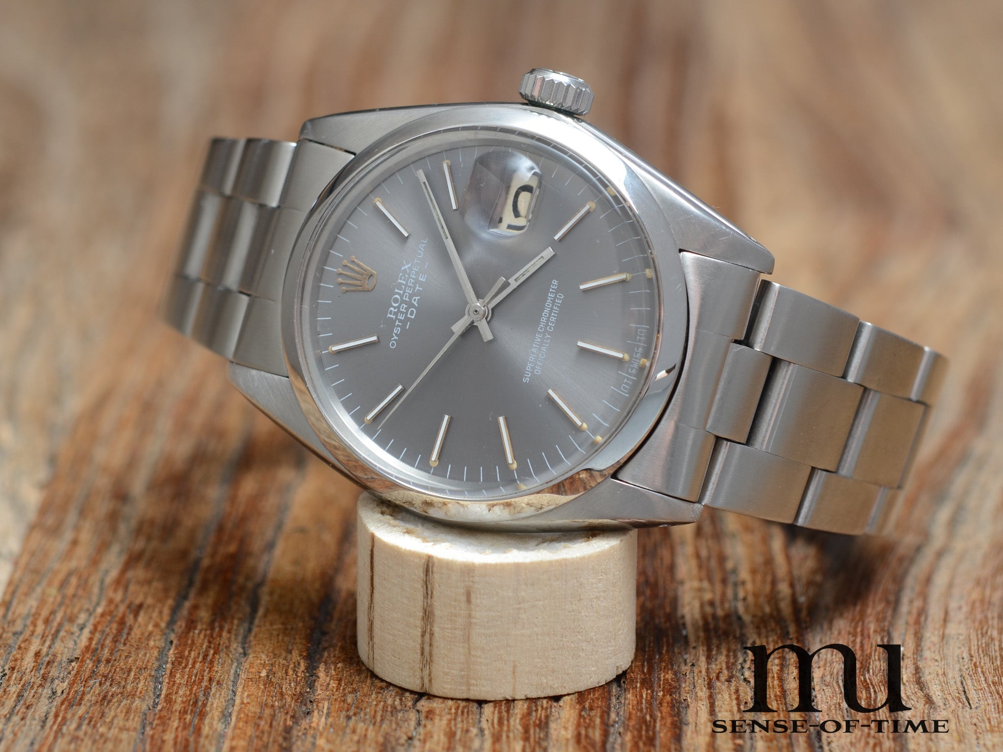 Rolex Oyster Perpetual Date 34mm Vintage, Grey Tritium Dial, Ref. 1500