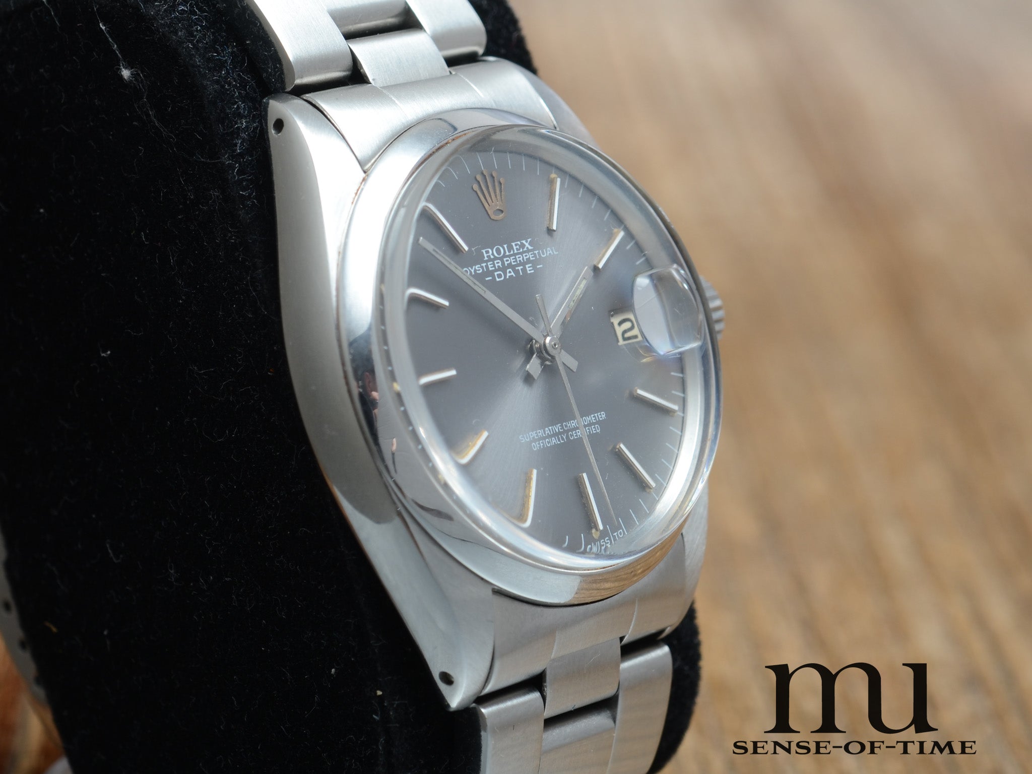 Rolex Oyster Perpetual Date 34mm Vintage, Grey Tritium Dial, Ref. 1500