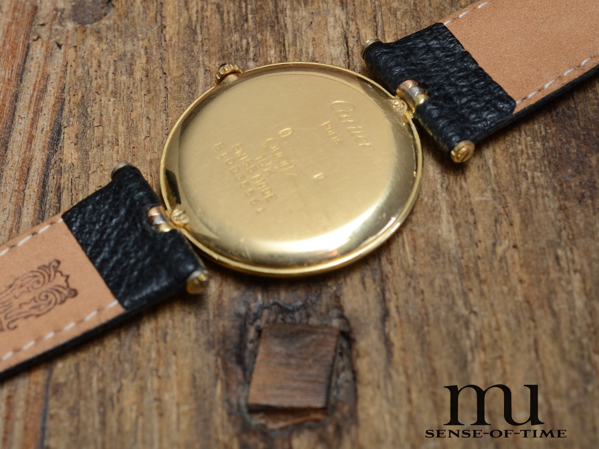 Cartier Vendome Trinity 18kt Gold, Patina Dial, Ref.: 81003