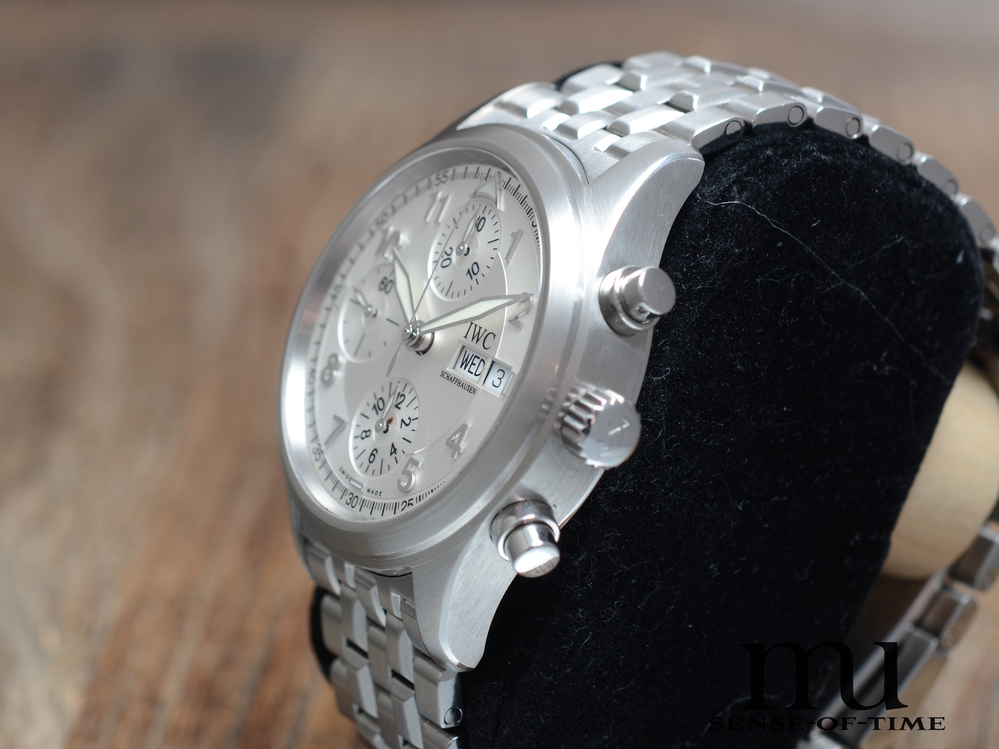 IWC Fliegeruhr-Chronograph mit Edelstahlband, Pilot's Watch, IW3717-05