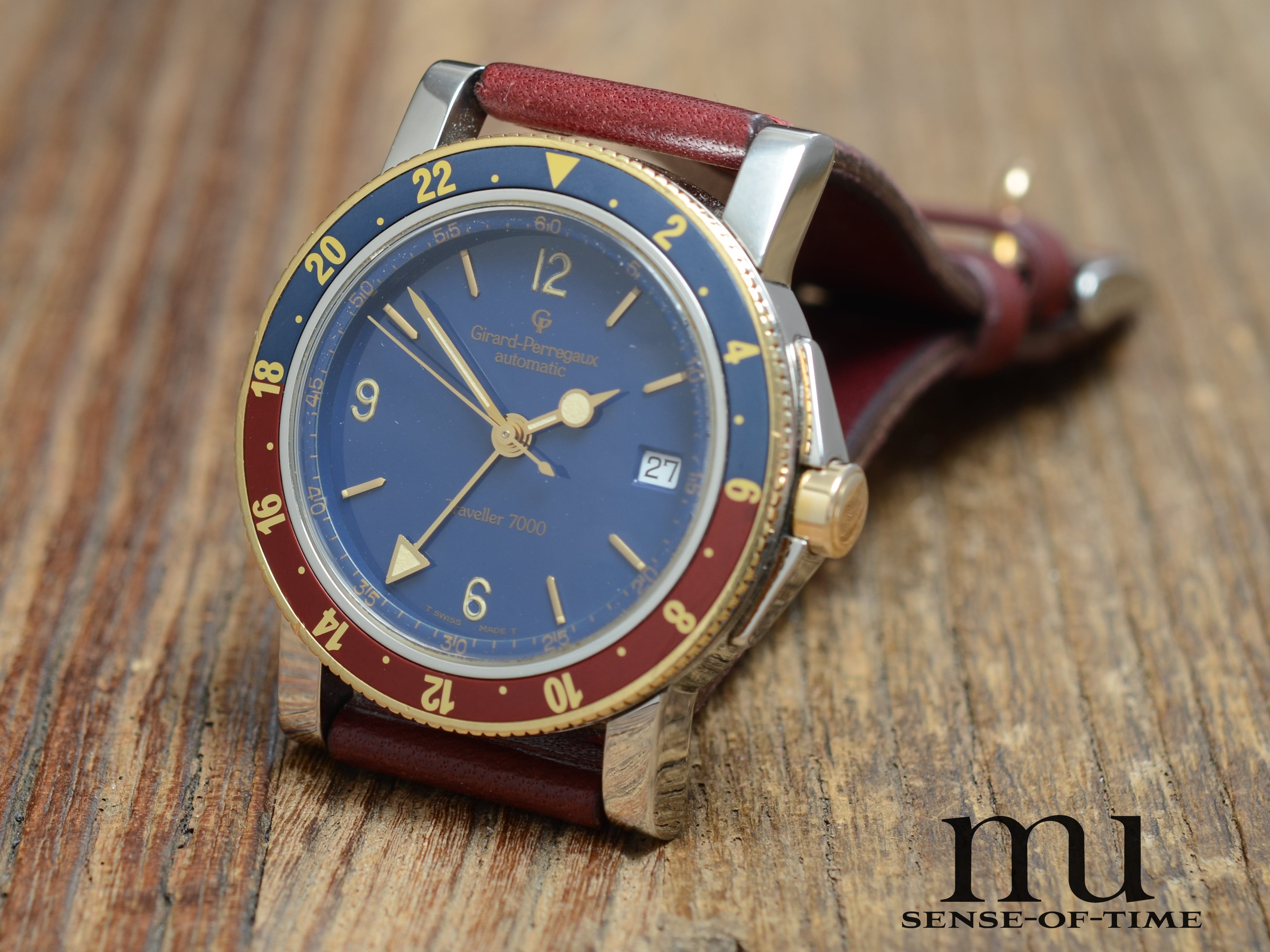 Girard Perregaux Traveller Stahl/Gold Pepsi, Ref: 7200