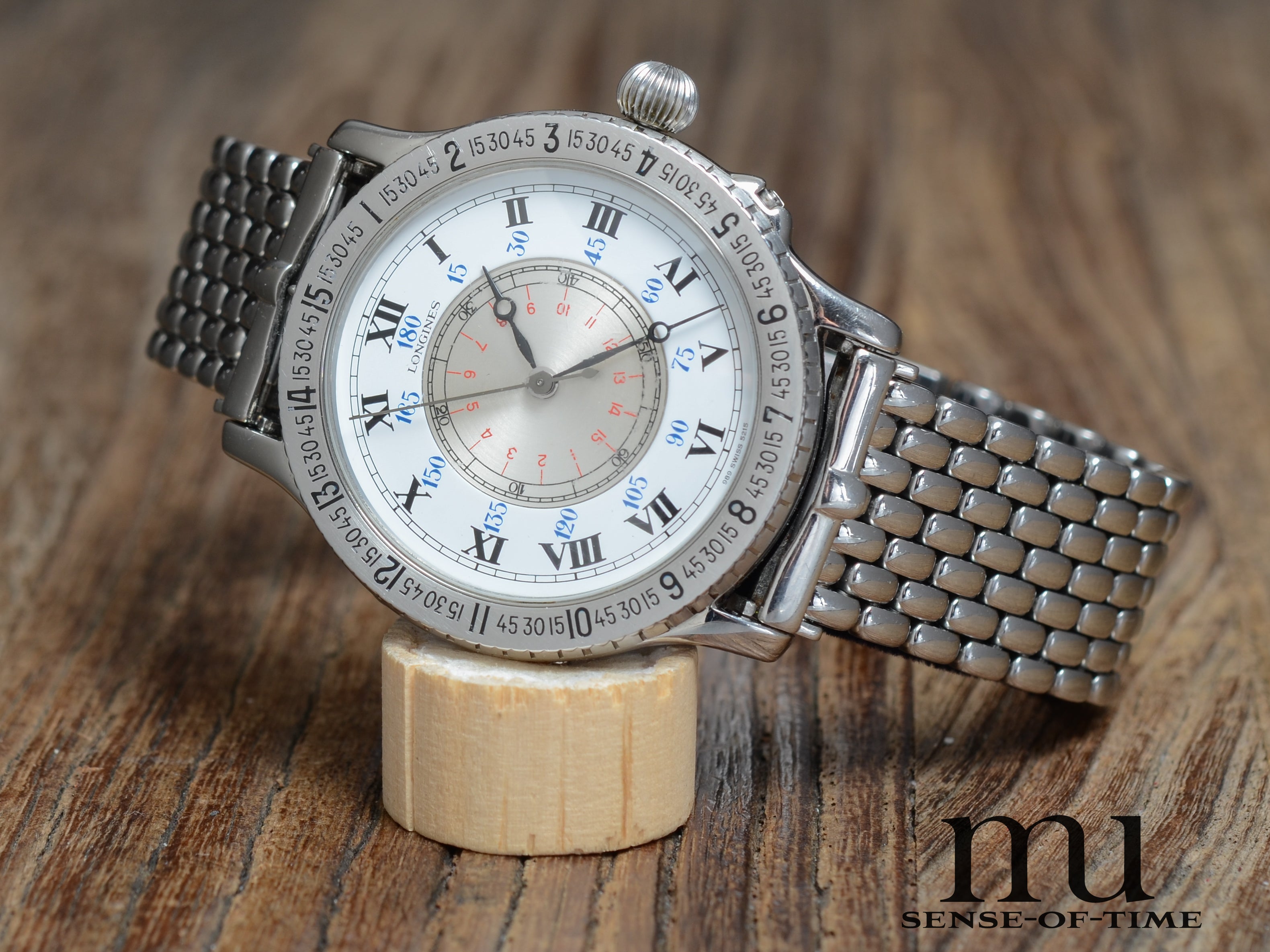 Longines Charles Lindbergh Hour Angle, Beads of Rice Stahlband, Ref. L2.601.4
