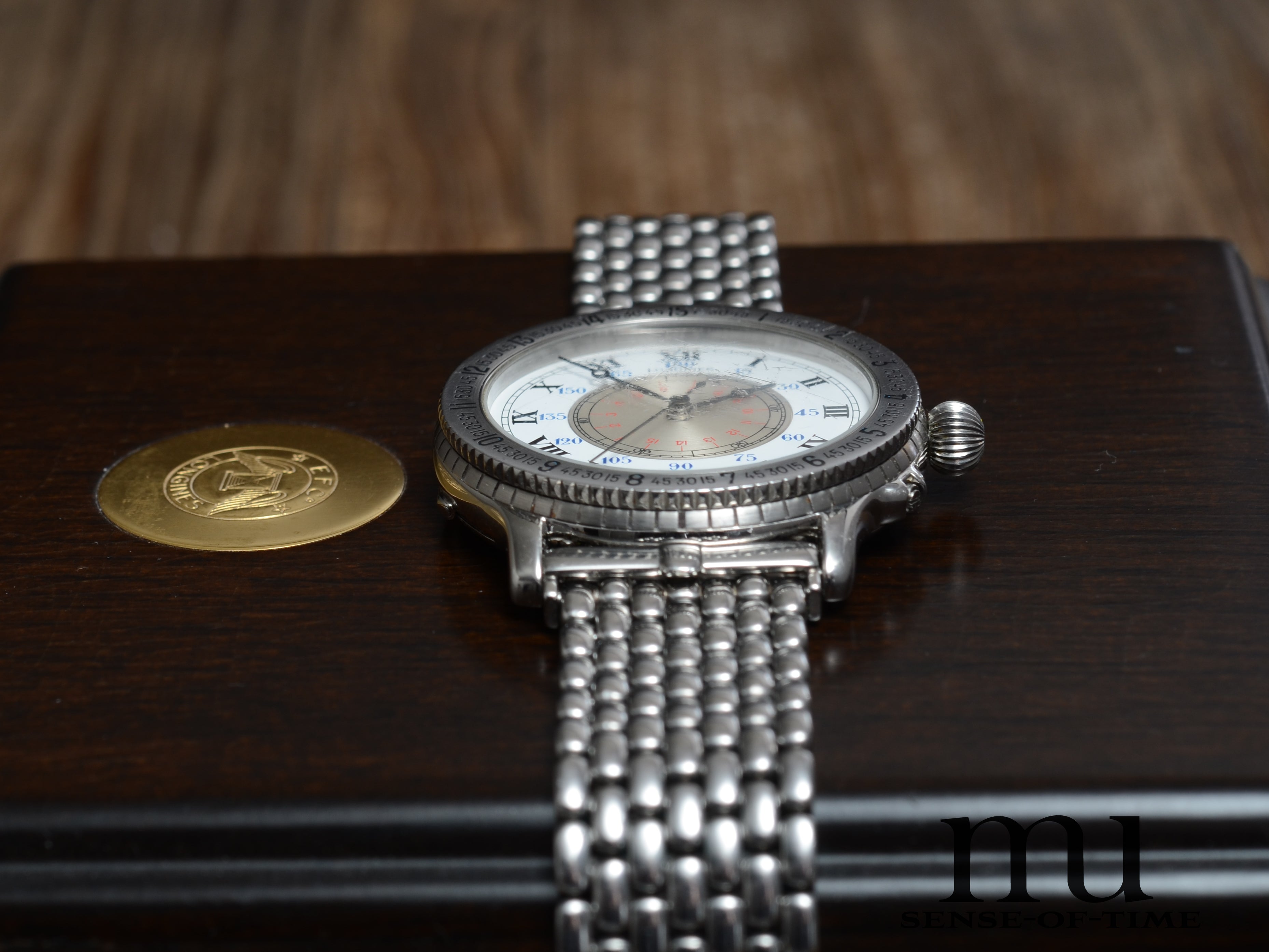 Longines Charles Lindbergh Hour Angle, Beads of Rice Stahlband, Ref. L2.601.4