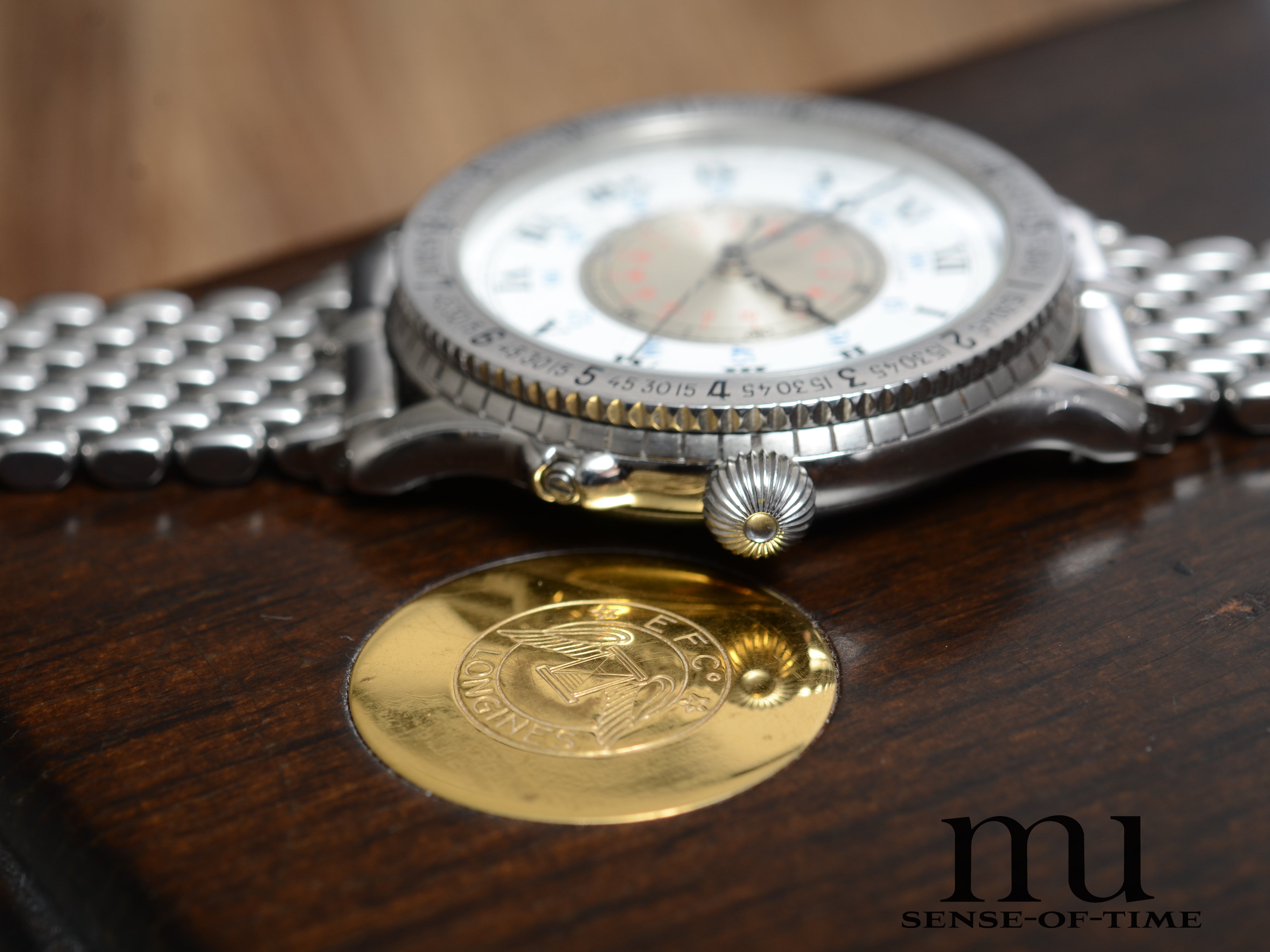 Longines Charles Lindbergh Hour Angle, Beads of Rice Stahlband, Ref. L2.601.4