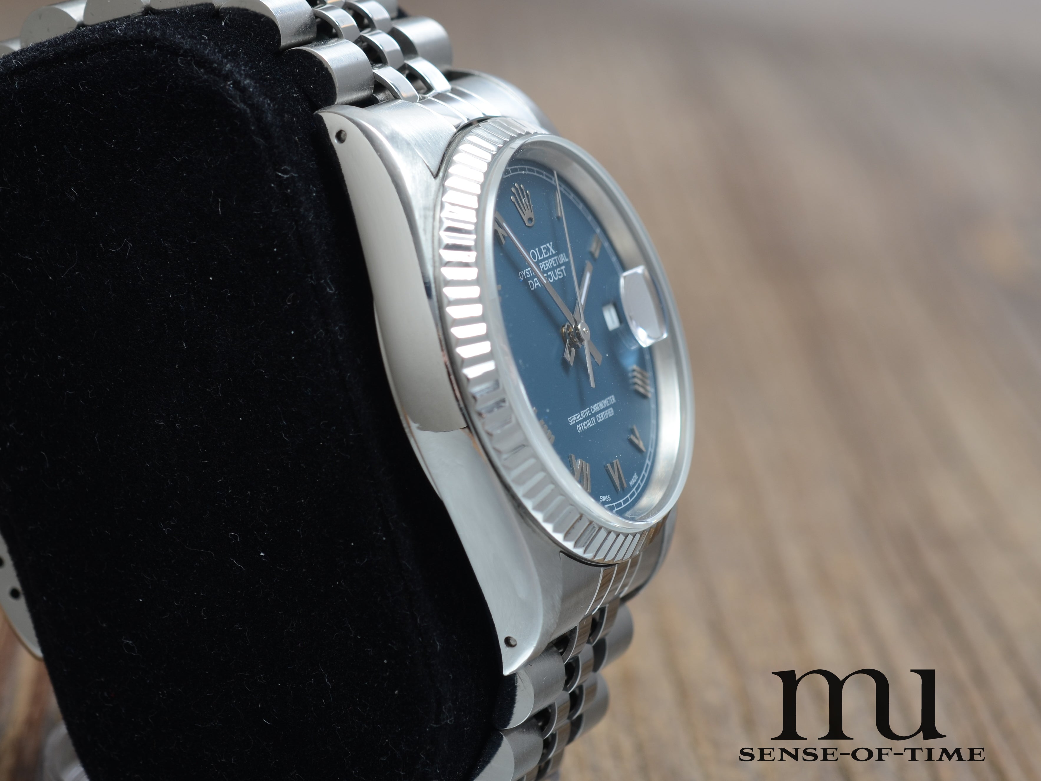 Rolex Datejust 36mm, seltenes matt-blaues Zifferblatt, Jubilee, Ref. 16234