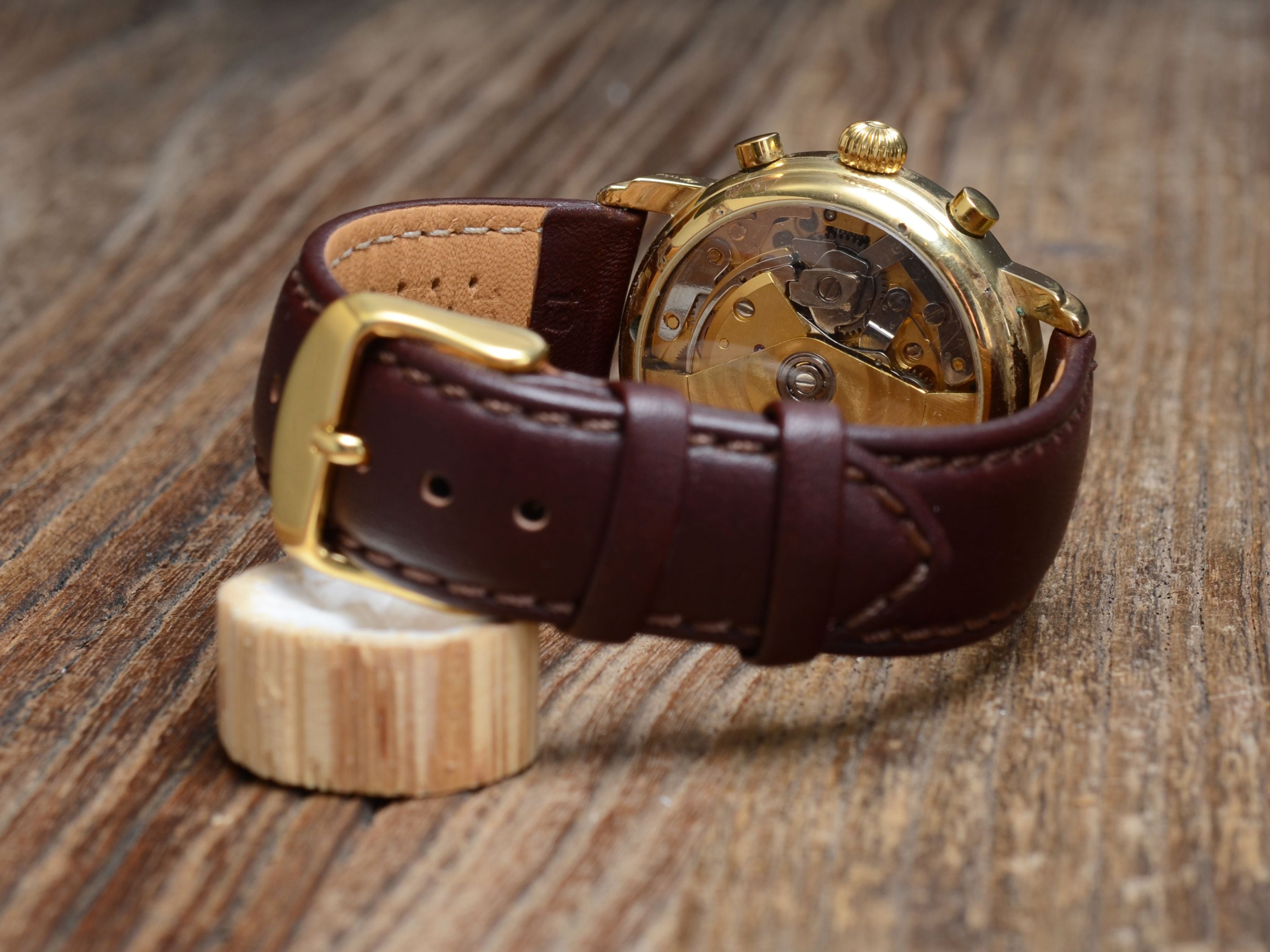 Barney Vollkalender Chronograph, vergoldet, ETA-Uhrwerk