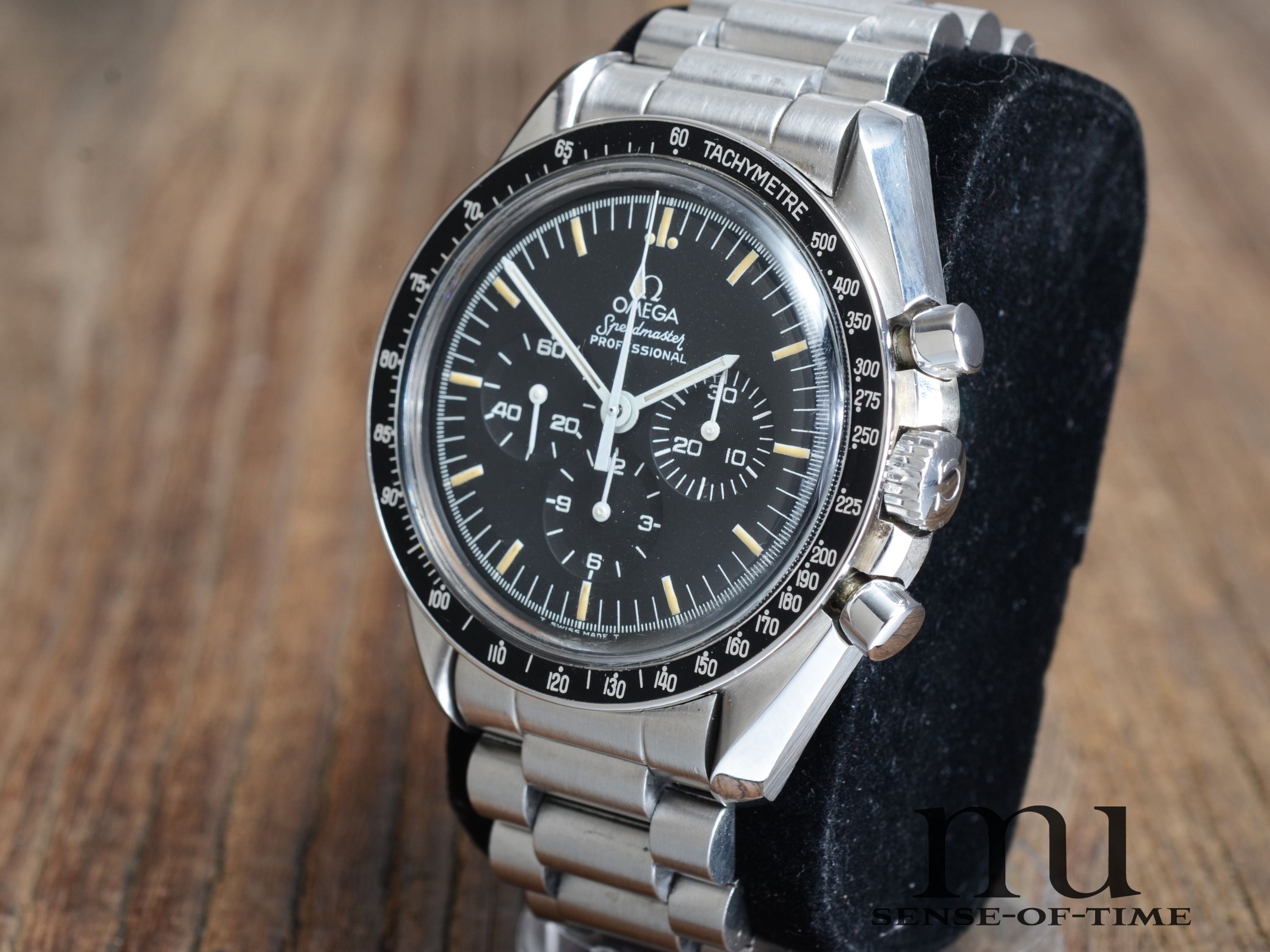Omega Speedmaster Prof. Vintage Long S Long R mit 1450.808 Edelstahlband