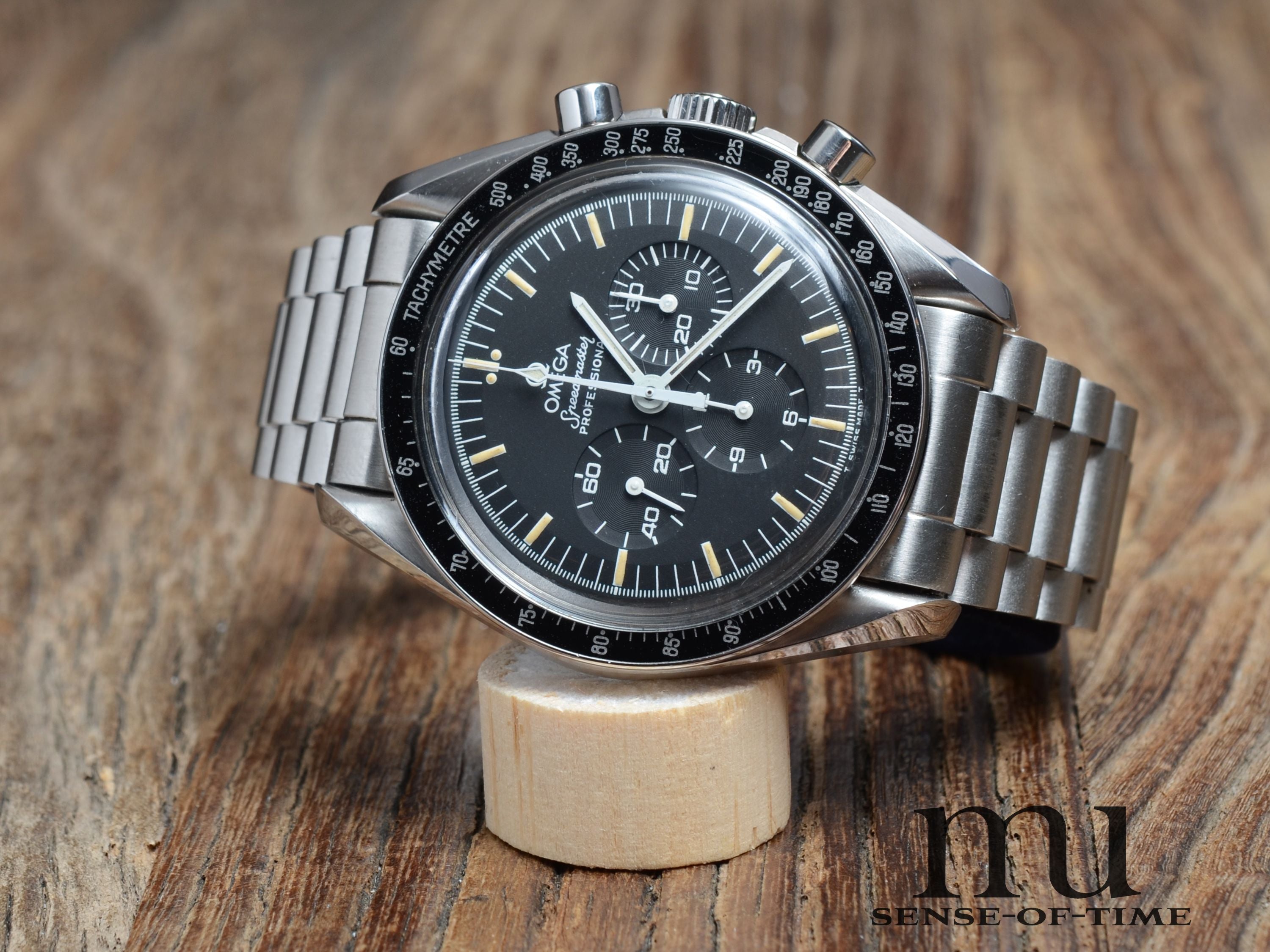 Omega Speedmaster Prof. Vintage Long S Long R mit 1450.808 Edelstahlband