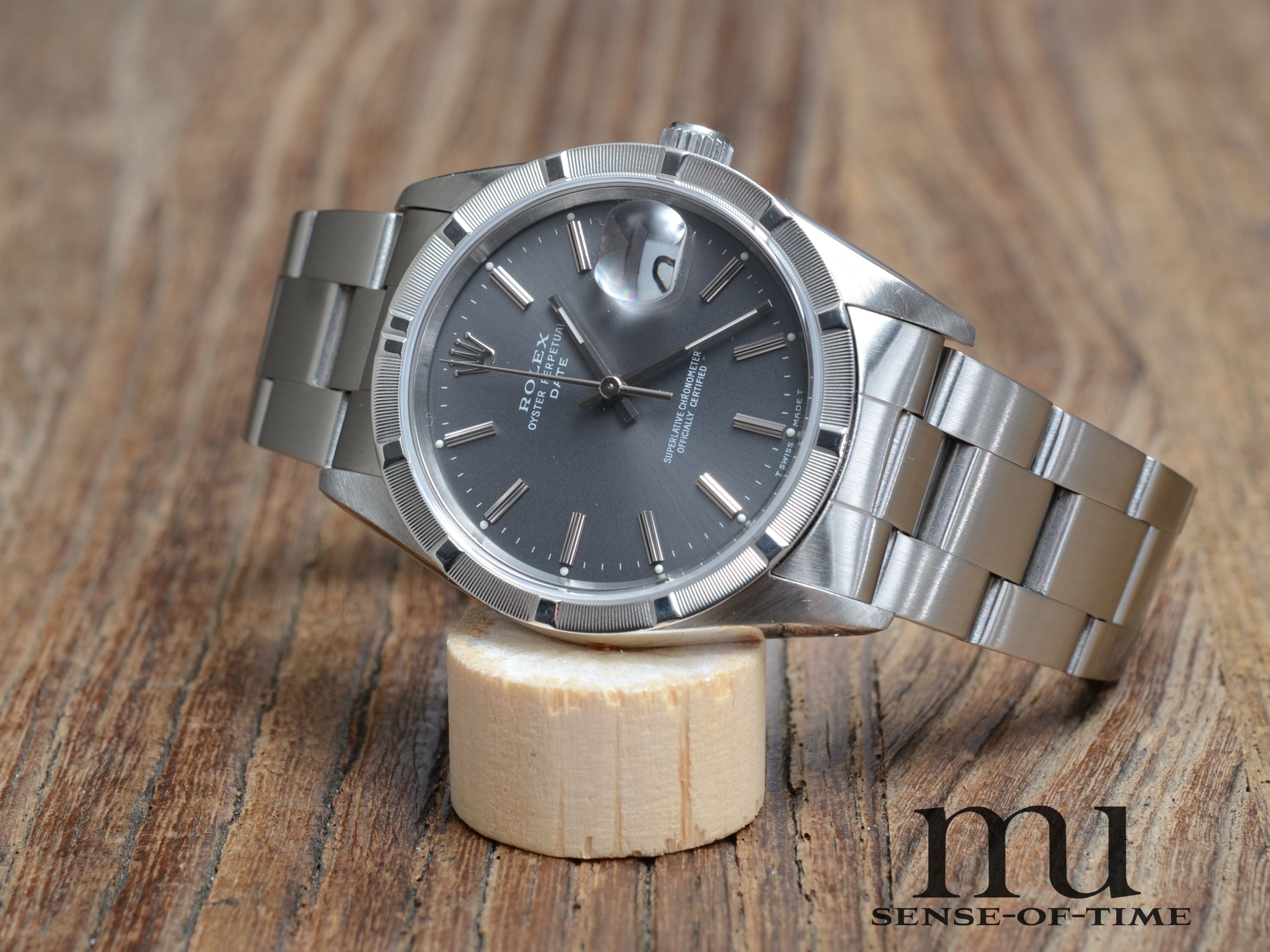 Rolex Oyster Perpetual Date, Grey Dial, Ref.: 15210