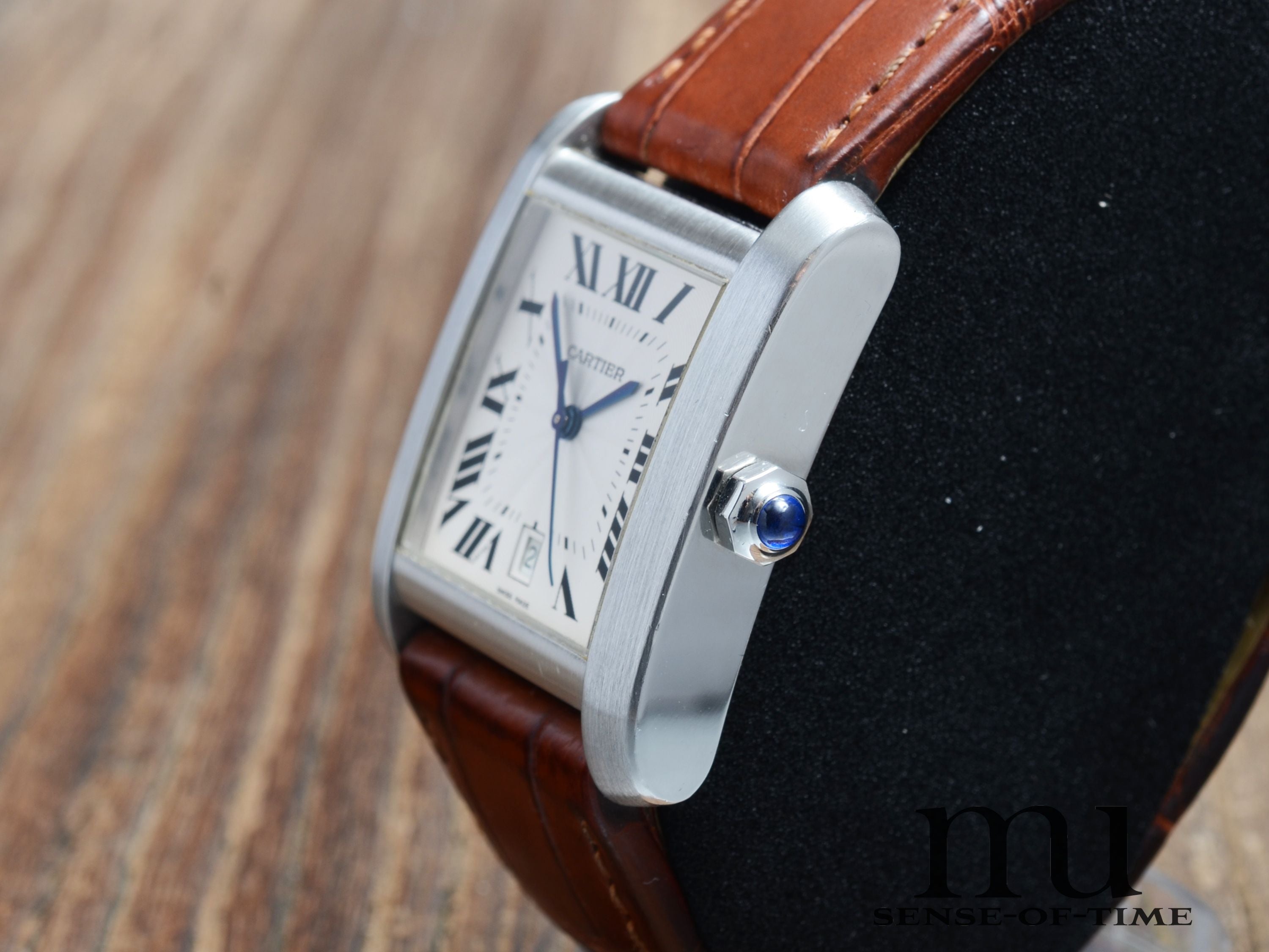 Cartier Tank Française Edelstahl Automatik mit Faltschließe, Ref.: 2564