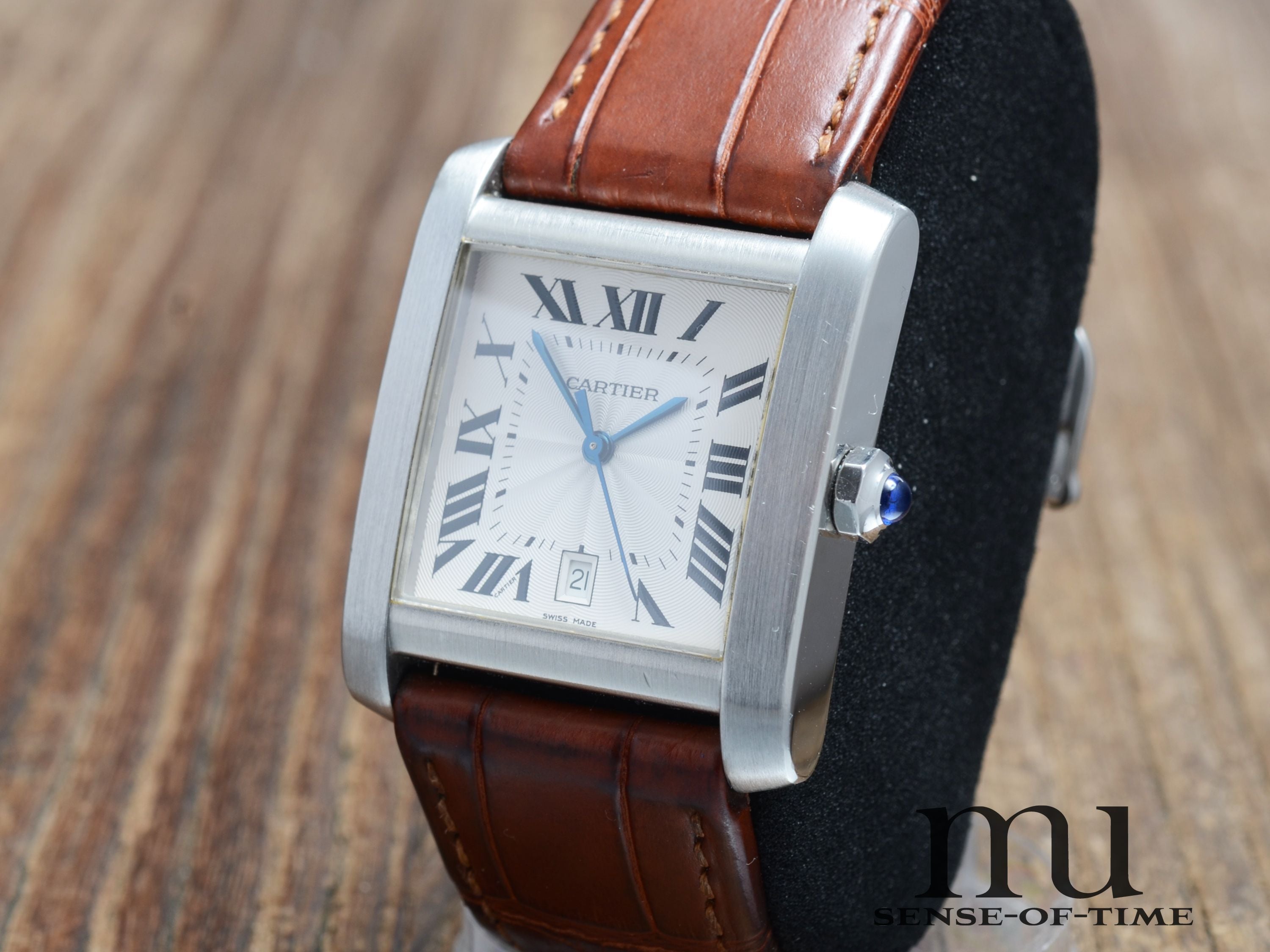 Cartier Tank Française Edelstahl Automatik mit Faltschließe, Ref.: 2564