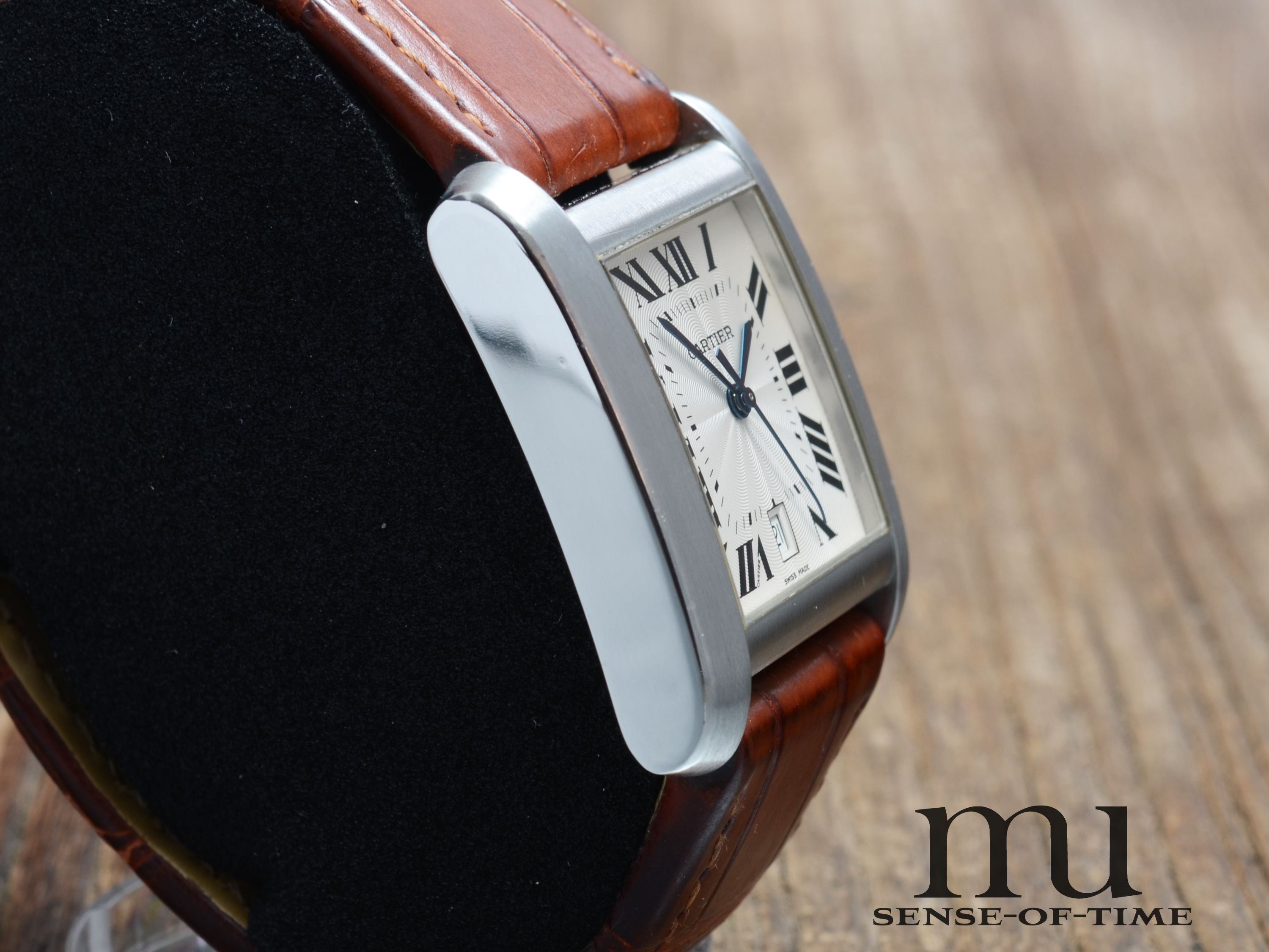 Cartier Tank Française Edelstahl Automatik mit Faltschließe, Ref.: 2564