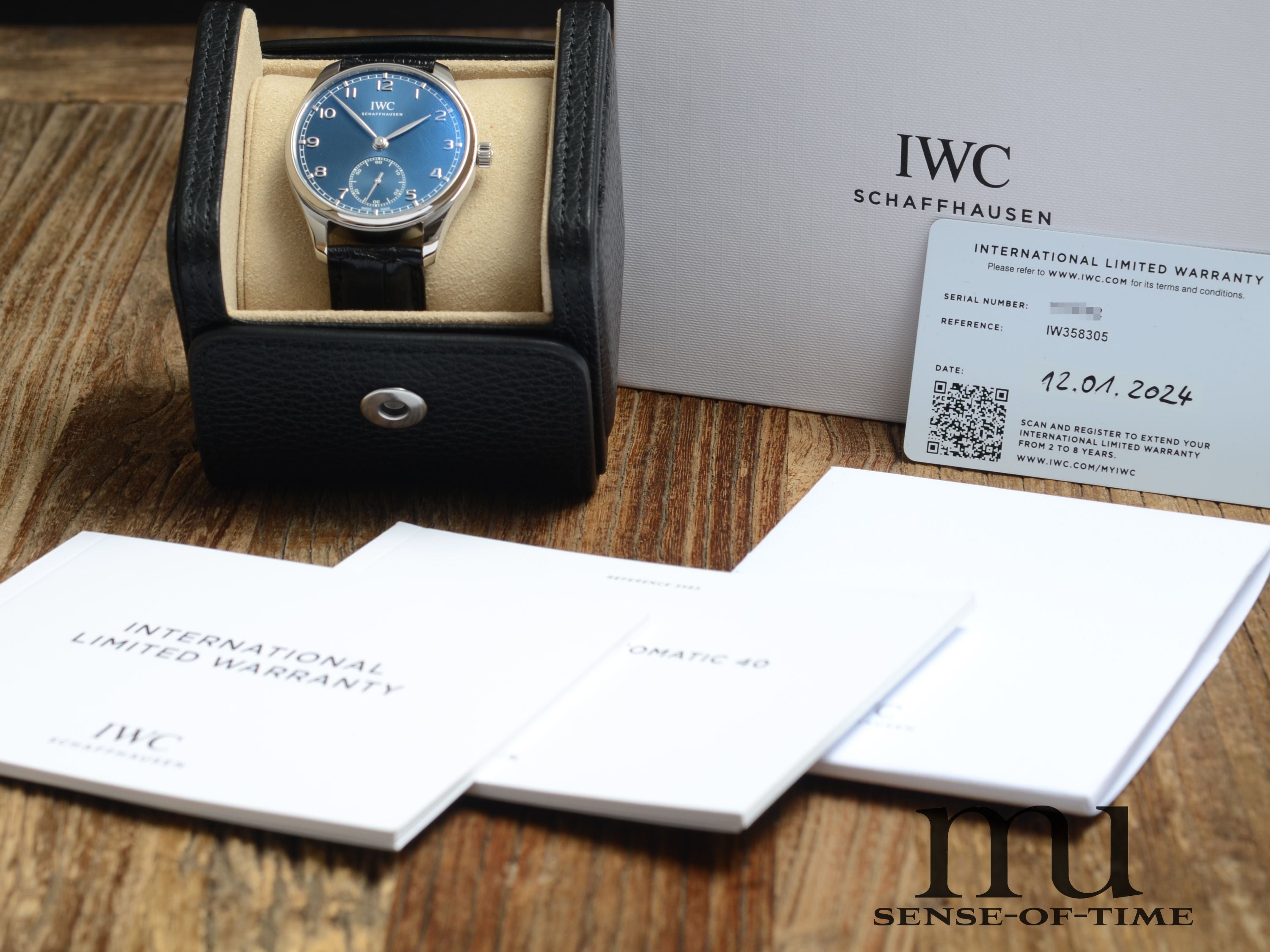 IWC Portugieser mit blauem Zifferblatt, NEU, Ref.: IW3583