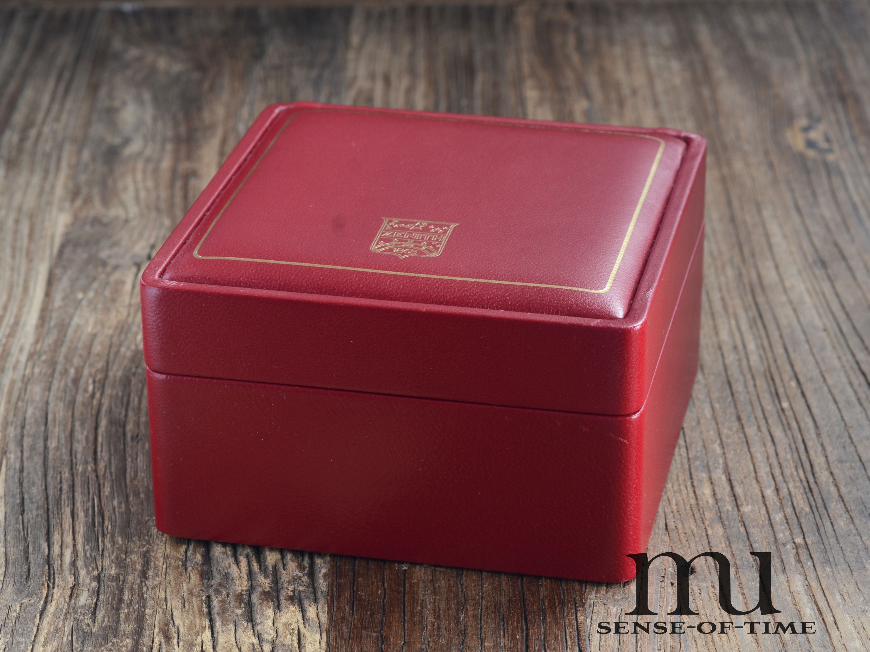 Zubehör: Zenith Uhren-Box, rot, Vintage