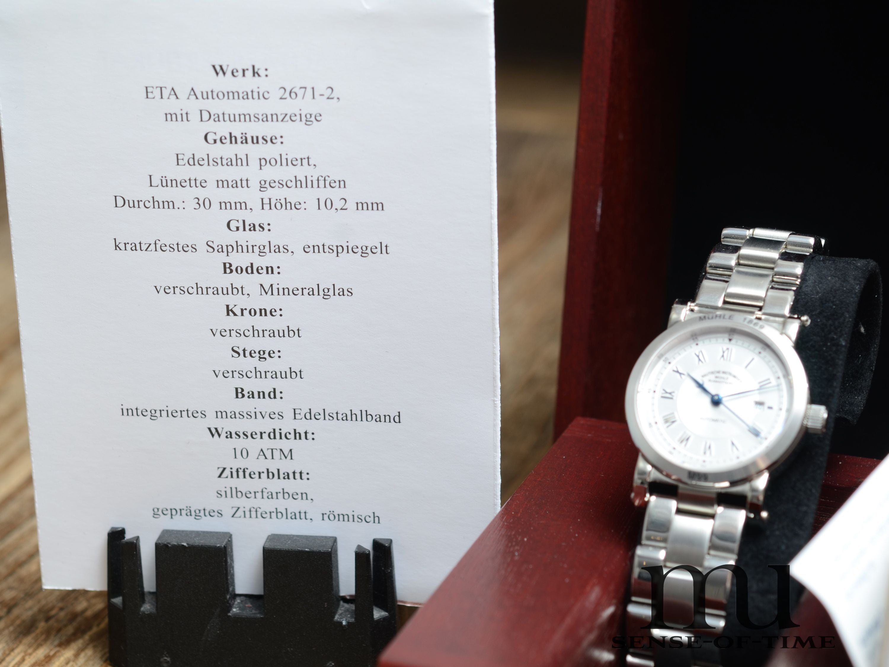 Mühle Millennium Set 2/99 bestehend aus 9 Uhren (1x davon Platin ), Limited Edition, NOS