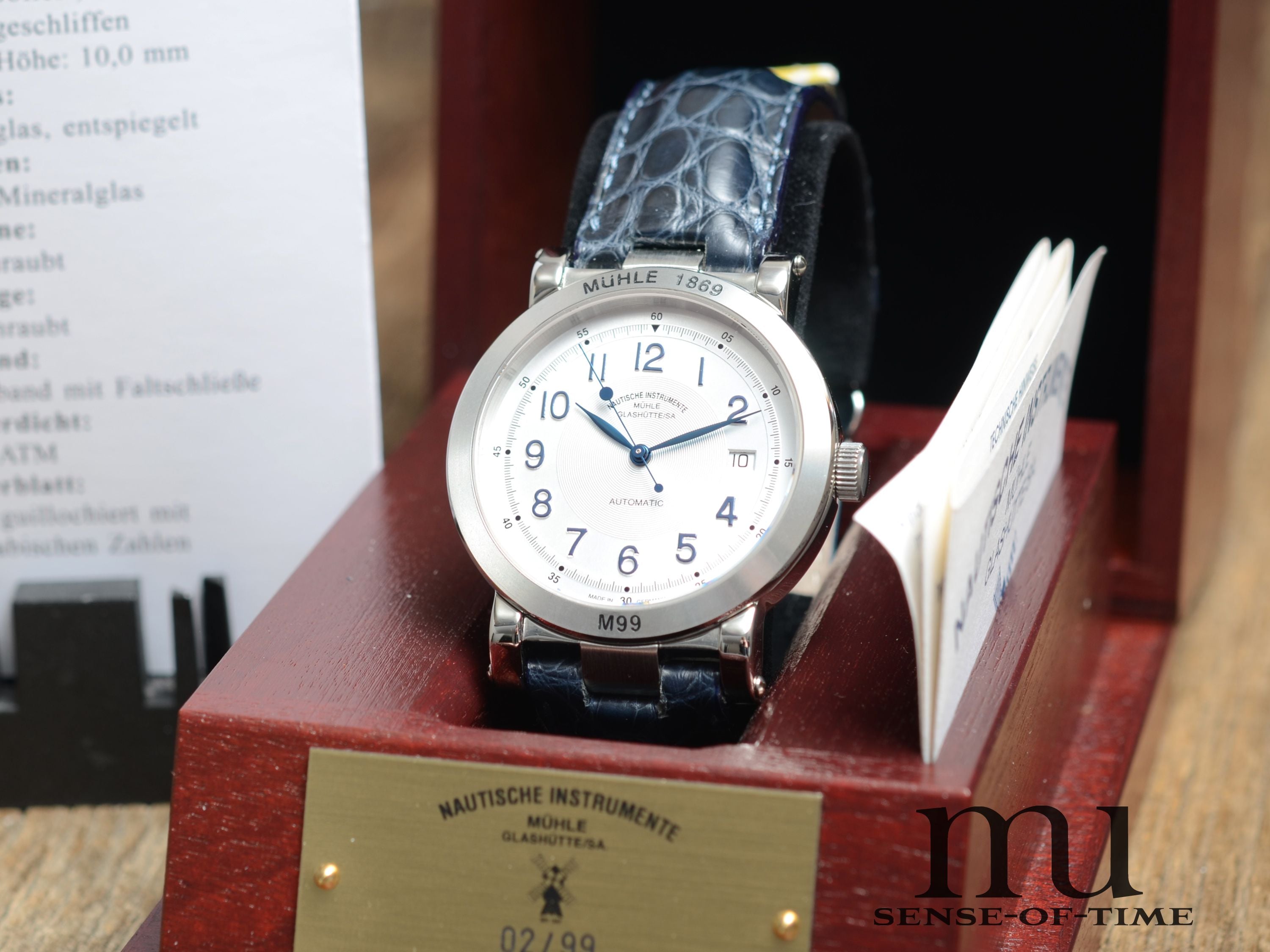 Mühle Millennium Set 2/99 bestehend aus 9 Uhren (1x davon Platin ), Limited Edition, NOS