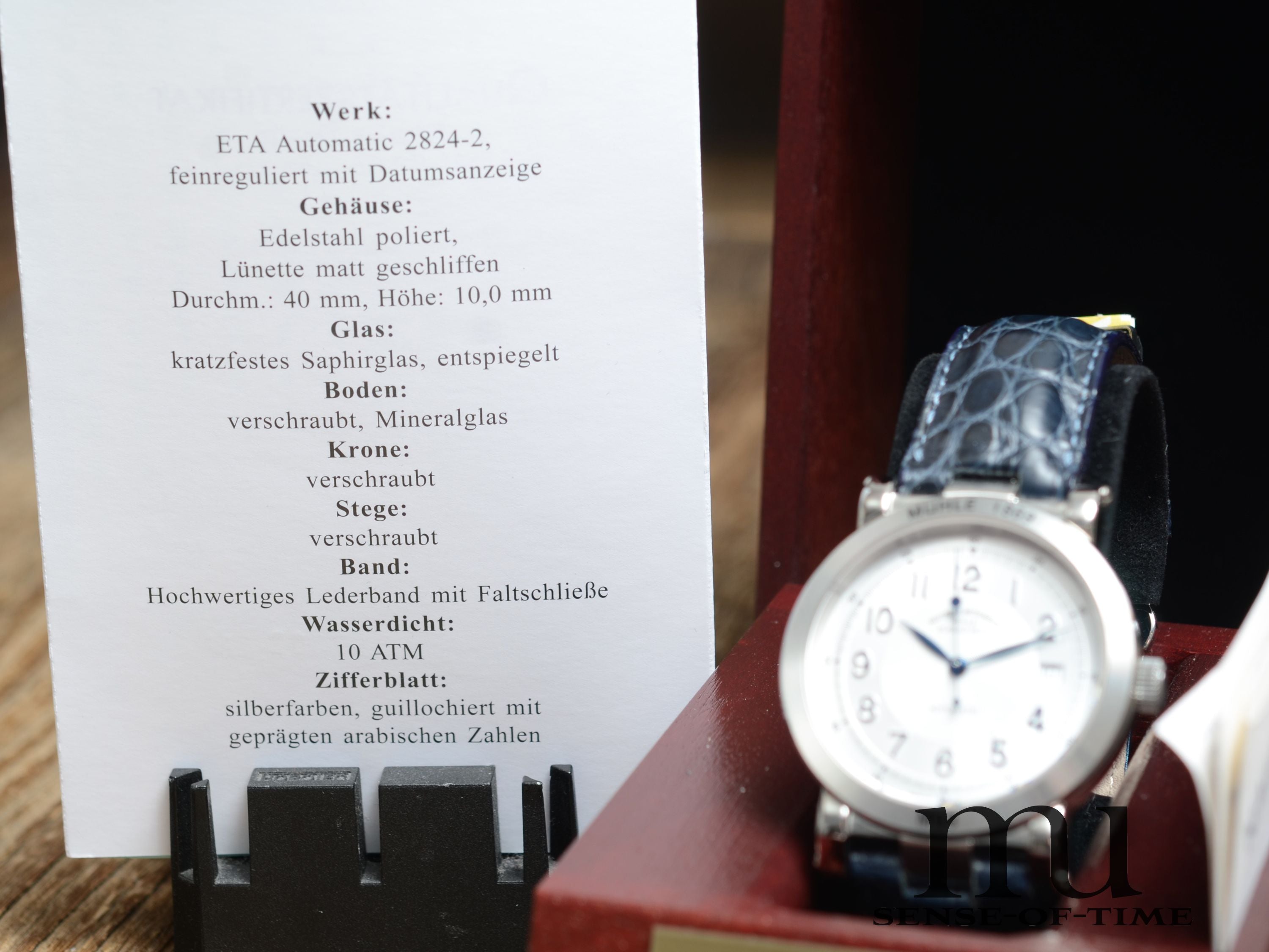 Mühle Millennium Set 2/99 bestehend aus 9 Uhren (1x davon Platin ), Limited Edition, NOS