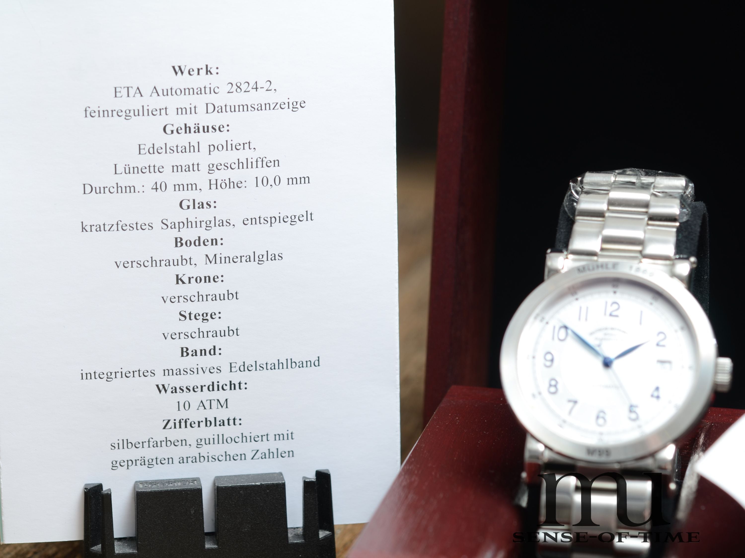 Mühle Millennium Set 2/99 bestehend aus 9 Uhren (1x davon Platin ), Limited Edition, NOS