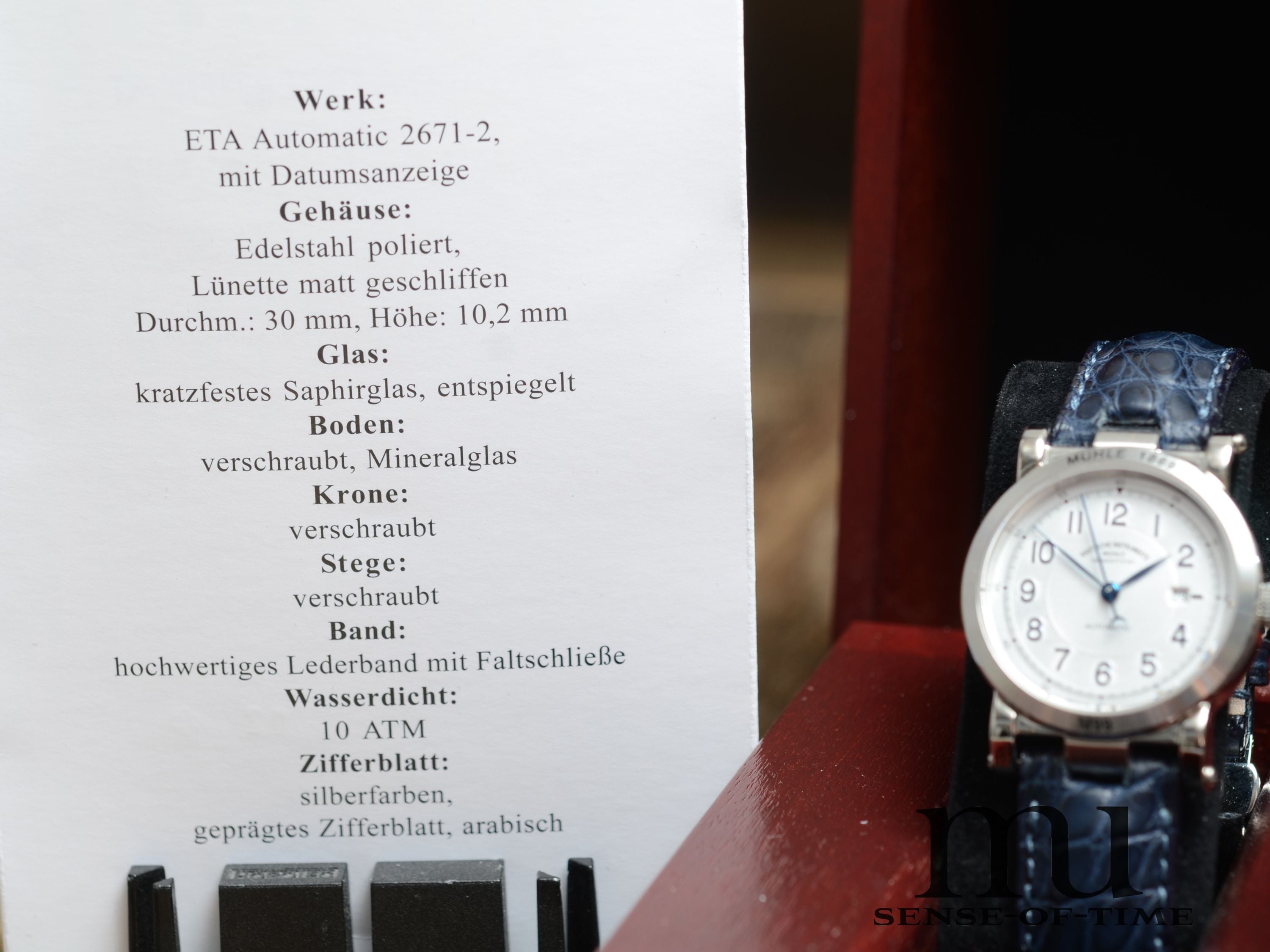 Mühle Millennium Set 2/99 bestehend aus 9 Uhren (1x davon Platin ), Limited Edition, NOS