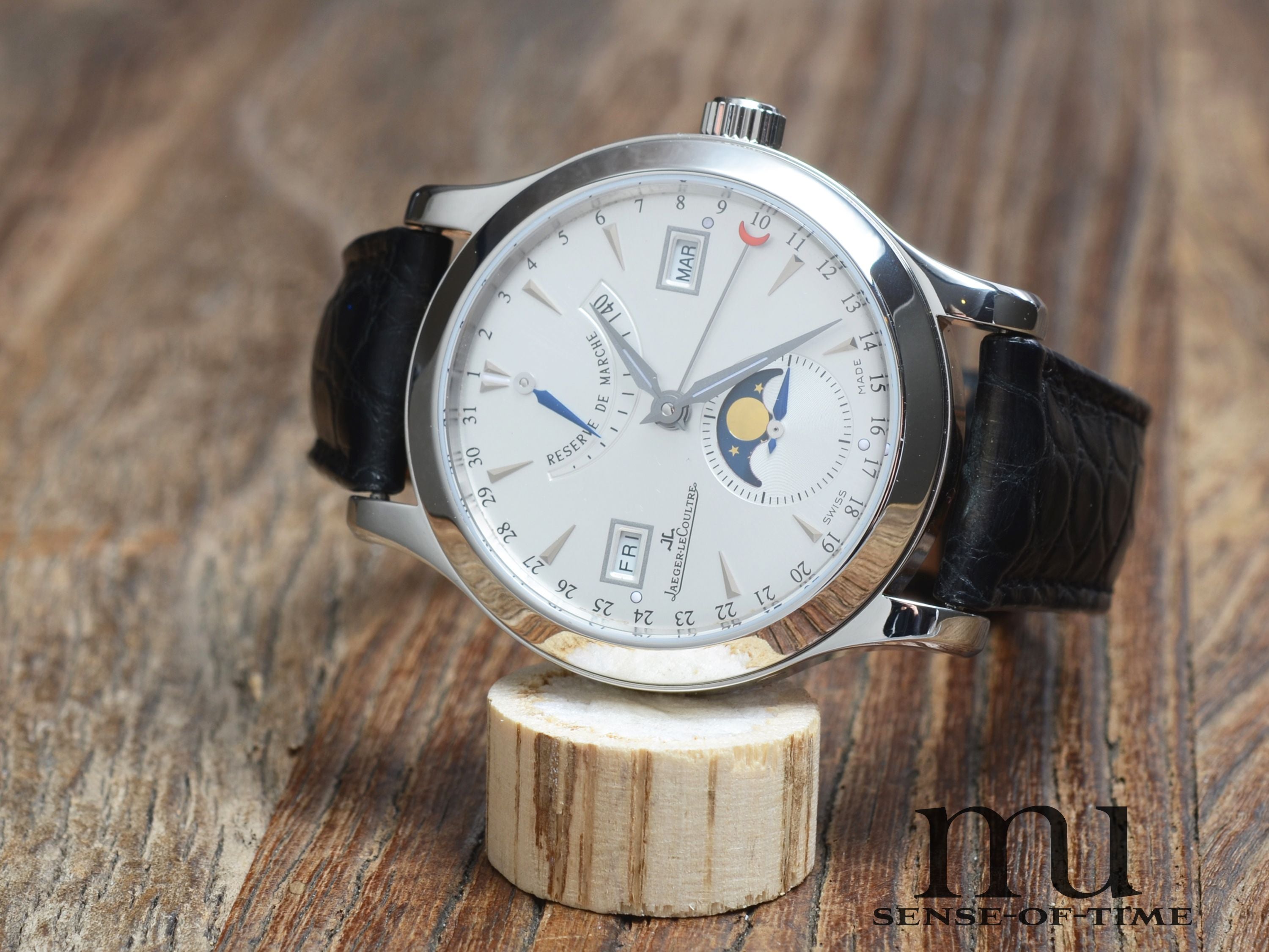 Jaeger leCoultre Master Calendar Gangreserve, Sichtboden, JLC-Service, Ref: 147.8.41.S