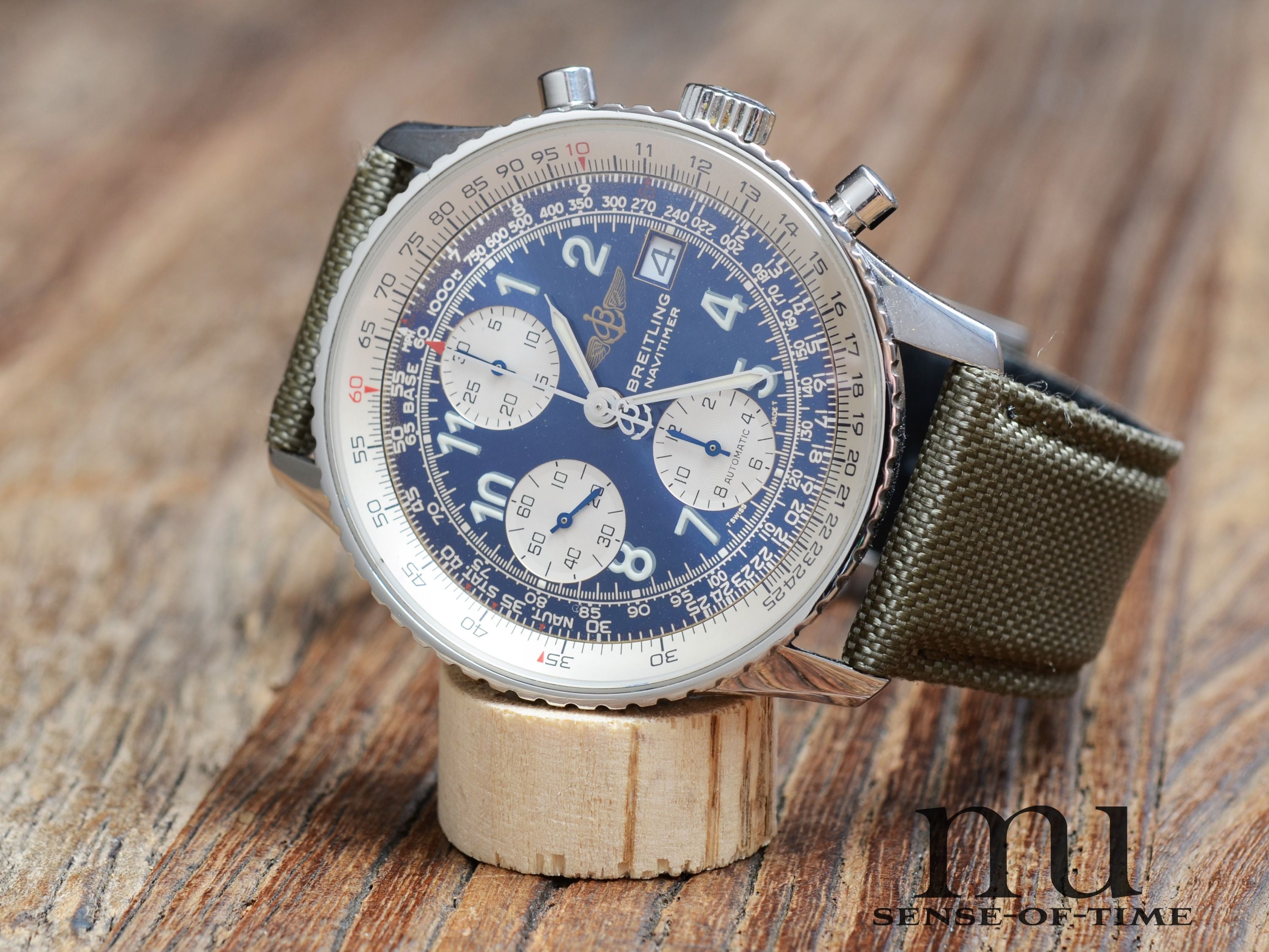 Breitling Old Navitimer Chronometer, Blaues Zifferblatt, Ref.: A13322