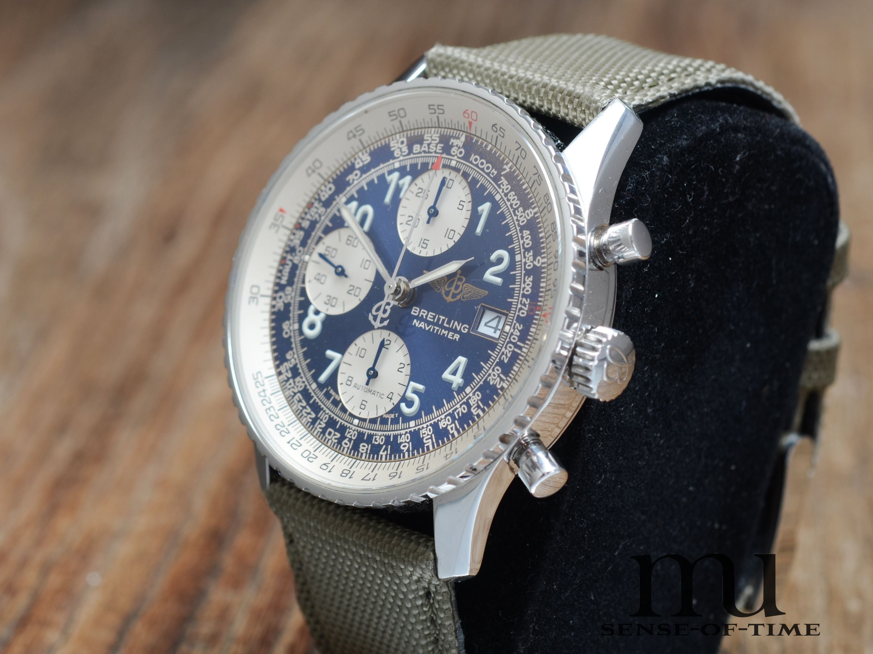 Breitling Old Navitimer Chronometer, Blaues Zifferblatt, Ref.: A13322