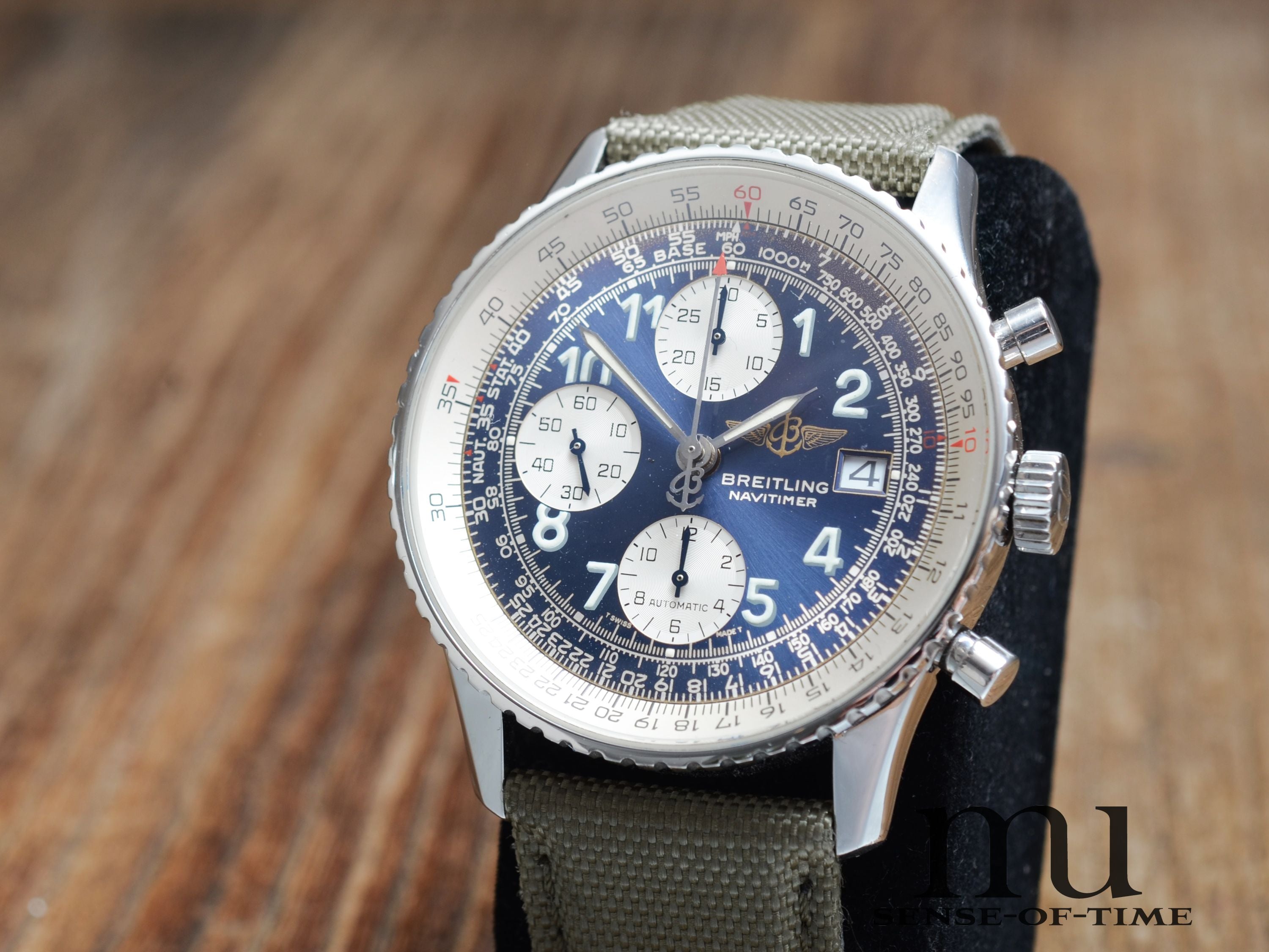 Breitling Old Navitimer Chronometer, Blaues Zifferblatt, Ref.: A13322