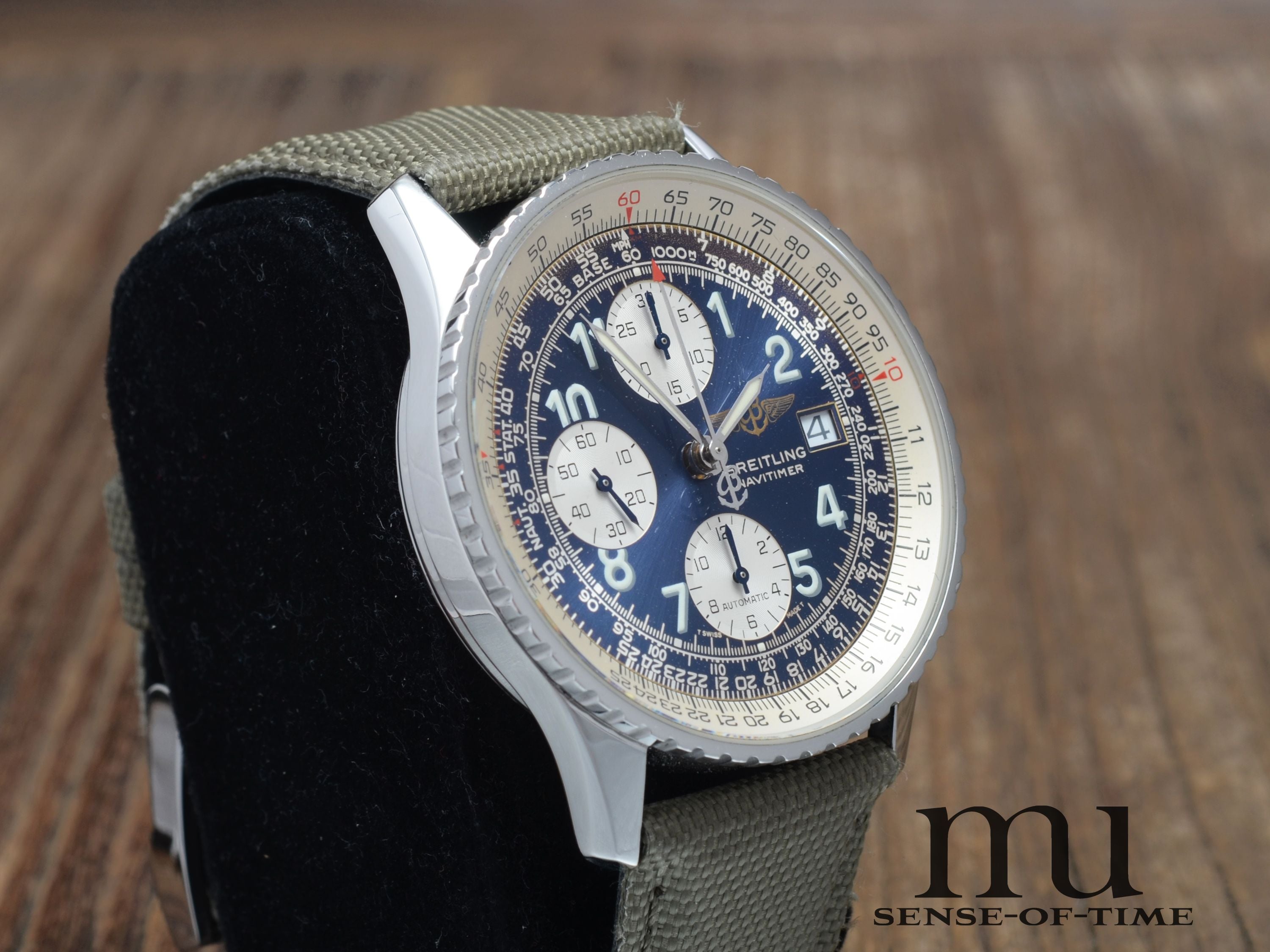 Breitling Old Navitimer Chronometer, Blaues Zifferblatt, Ref.: A13322