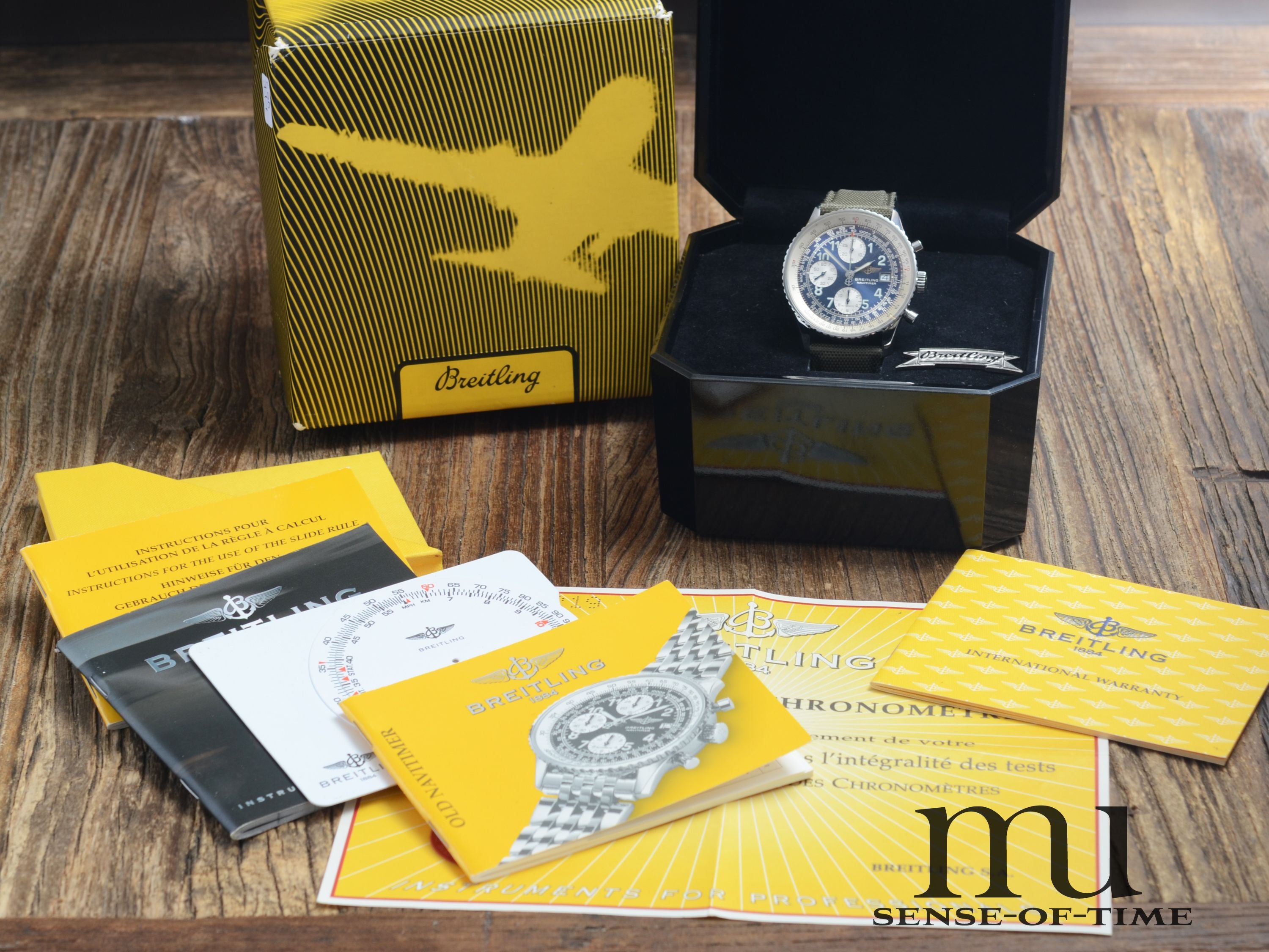 Breitling Old Navitimer Chronometer, Blaues Zifferblatt, Ref.: A13322