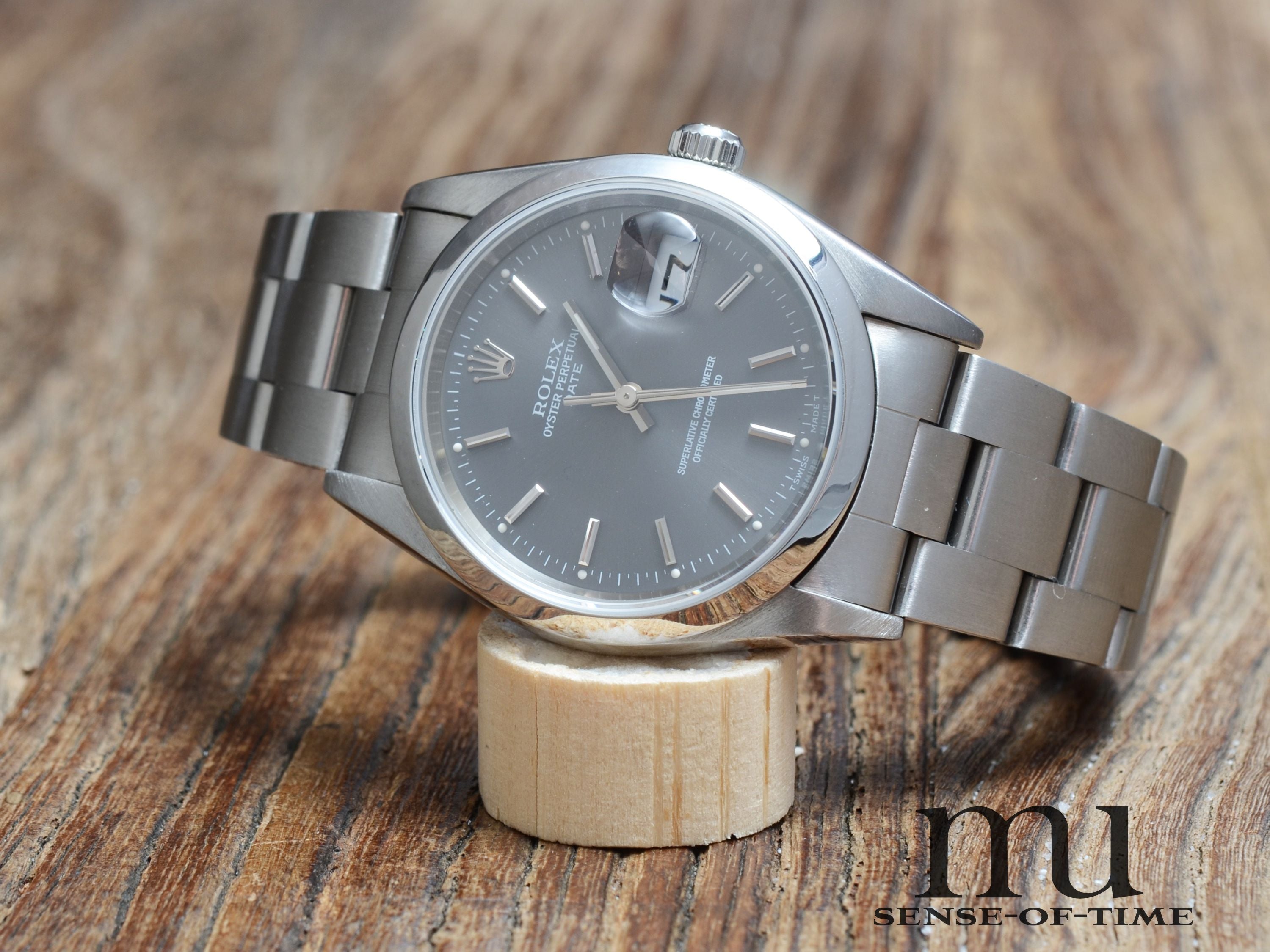 Rolex Oyster Perpetual Date, Grey Dial, Tritium, Ref.: 15200