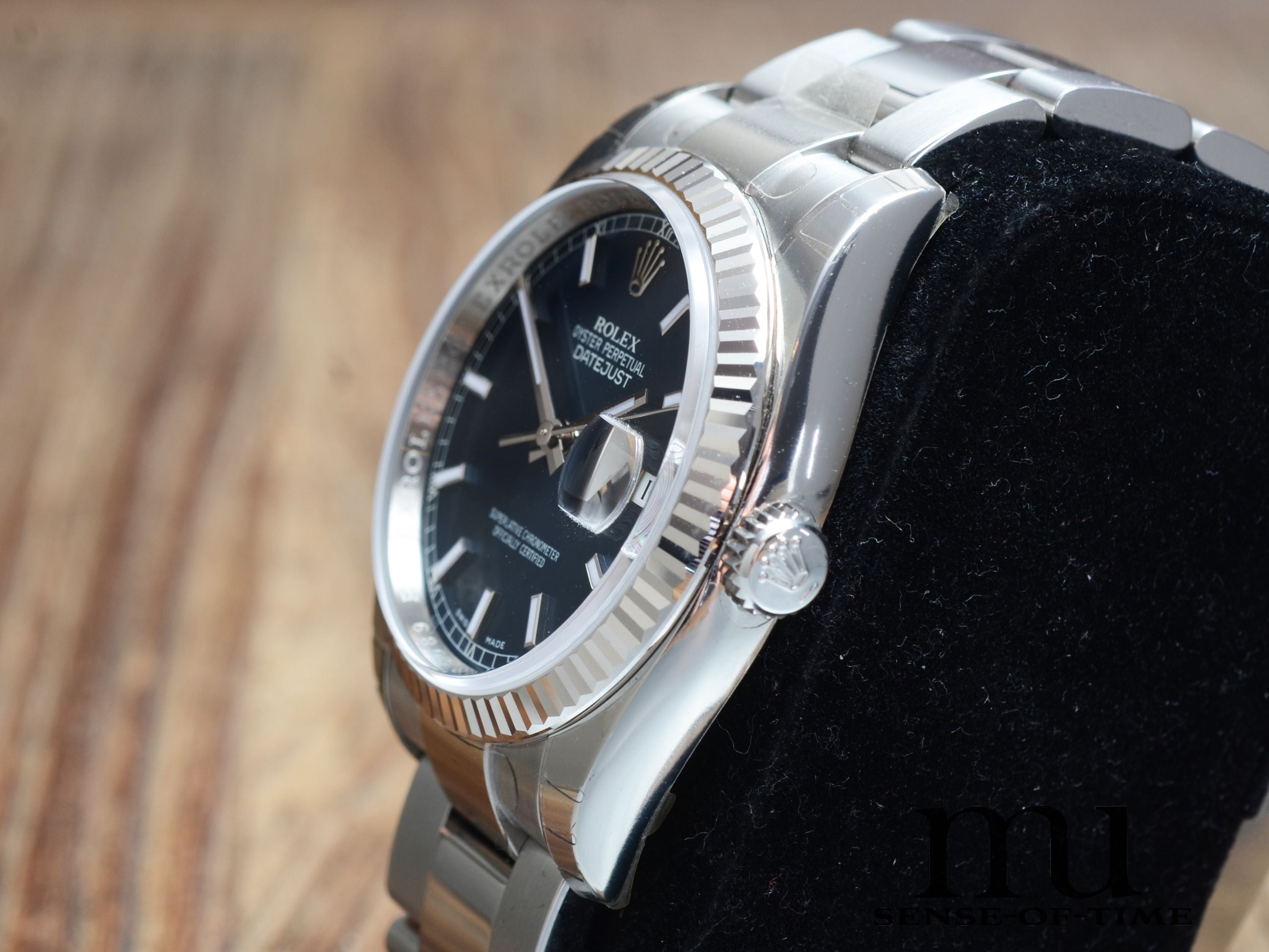 Rolex Datejust 36 Blaues Zifferblatt Oyster NOS Stickers, Ref.: 116234