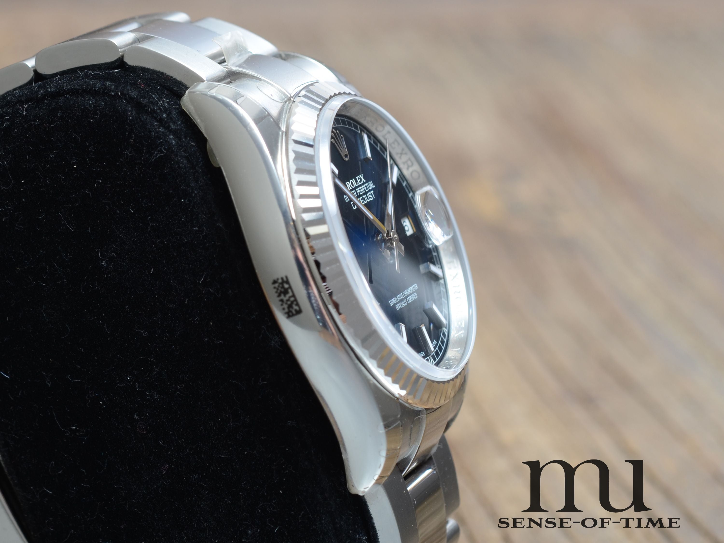 Rolex Datejust 36 Blaues Zifferblatt Oyster NOS Stickers, Ref.: 116234