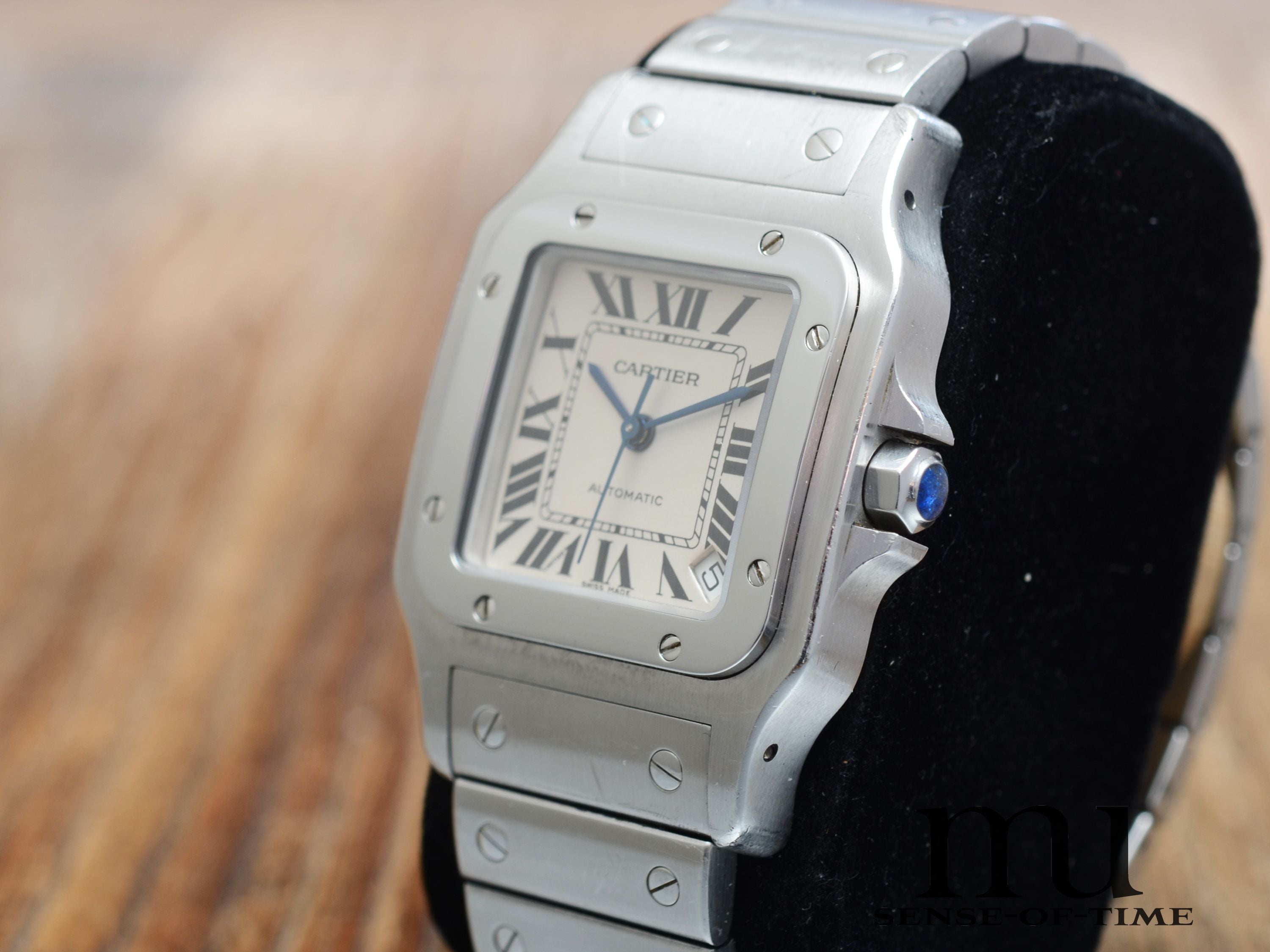 Cartier Santos Galbée Automatik Stahl XL, Ref: 2823