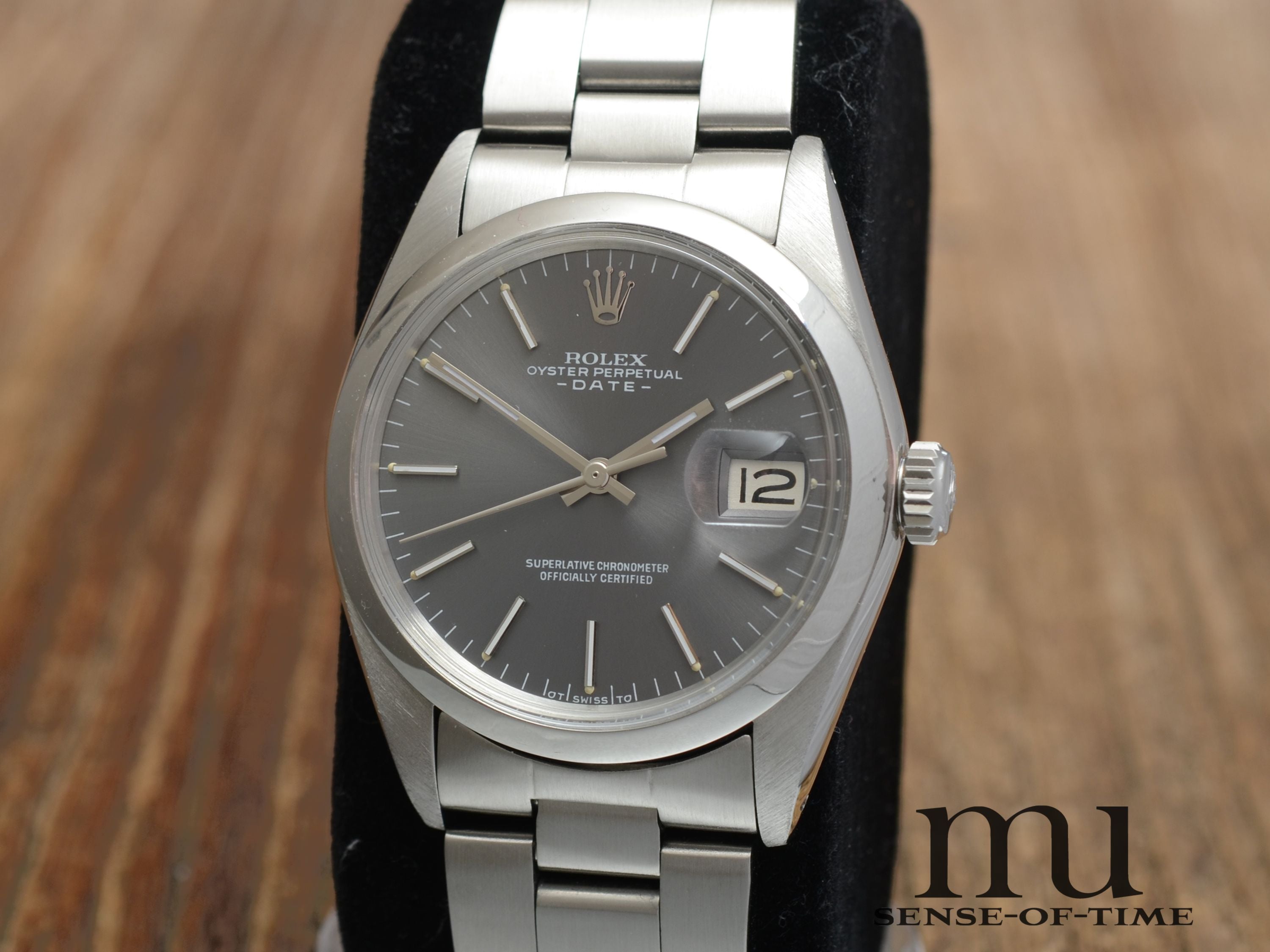 Rolex Oyster Perpetual Date 34mm Vintage, Grey Sigma Tritium Dial, Ref. 1500