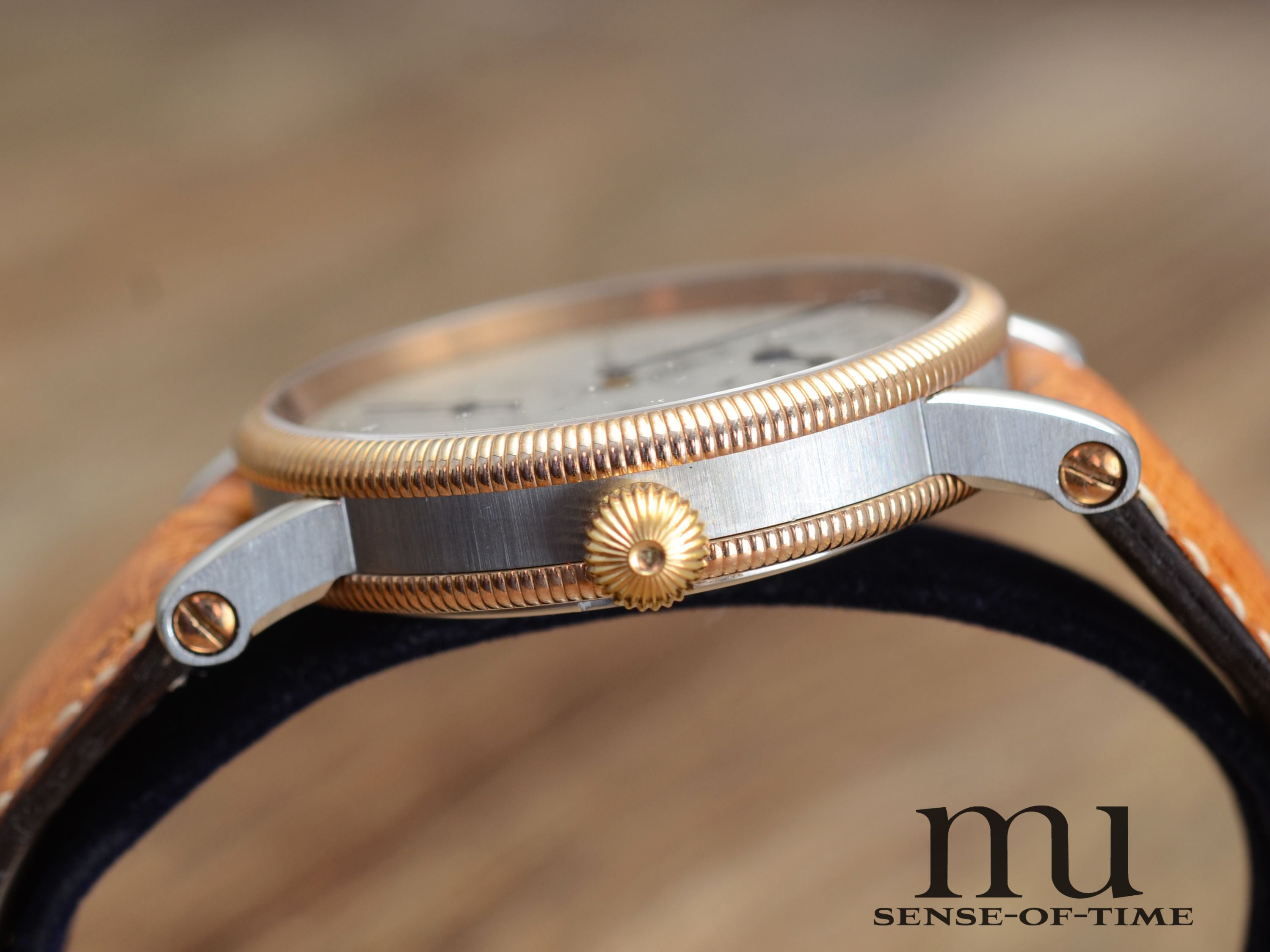 Chronoswiss Regulateur Stahl/Bronze, 1. Serie mit Handaufzug-Kaliber, Ref.: CH6326