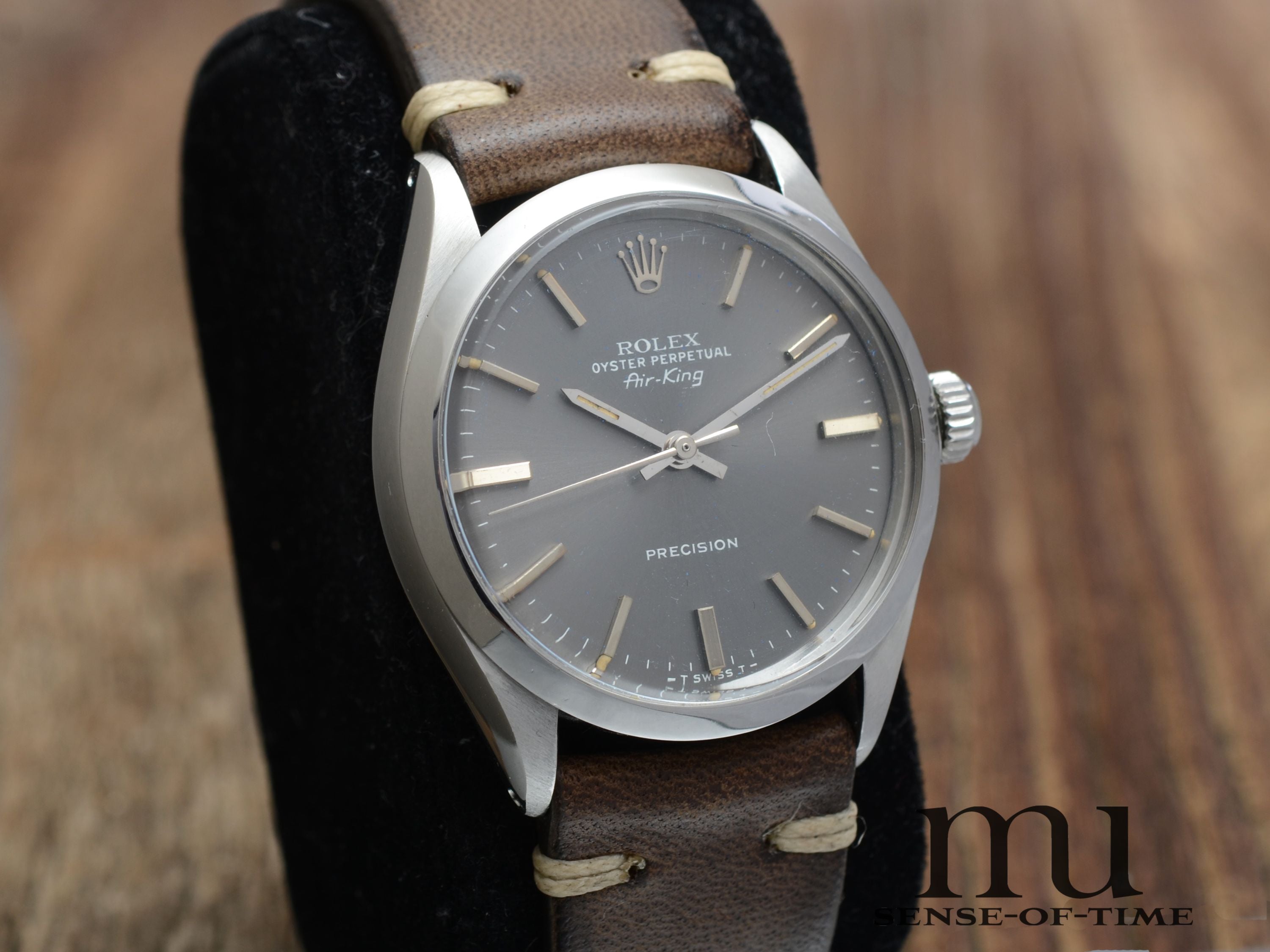Rolex Air King 34mm Vintage Tritium Graues Zifferblatt, Ref: 5500