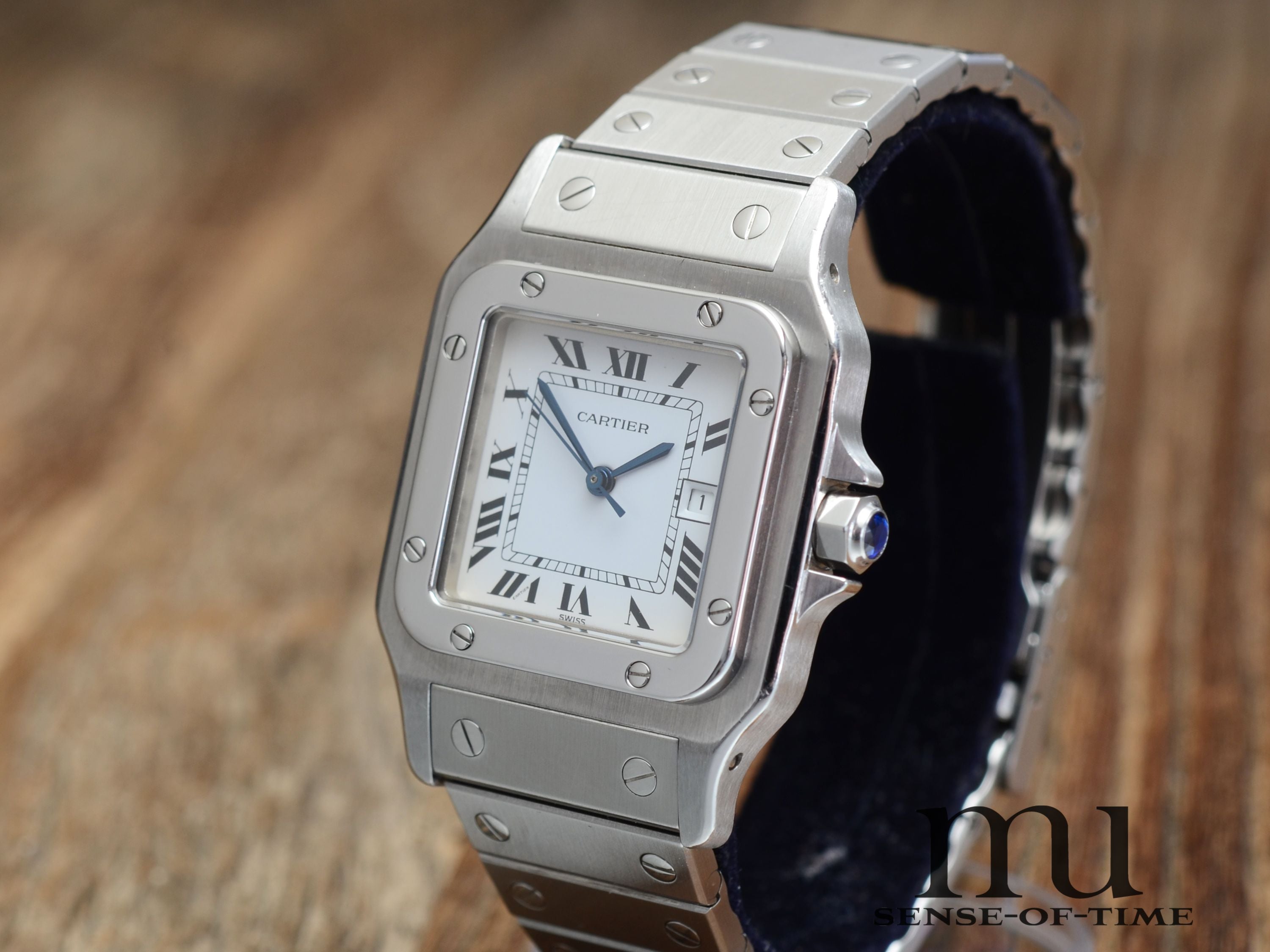 Cartier Santos Automatik Stahl Medium, Ref.: 2960