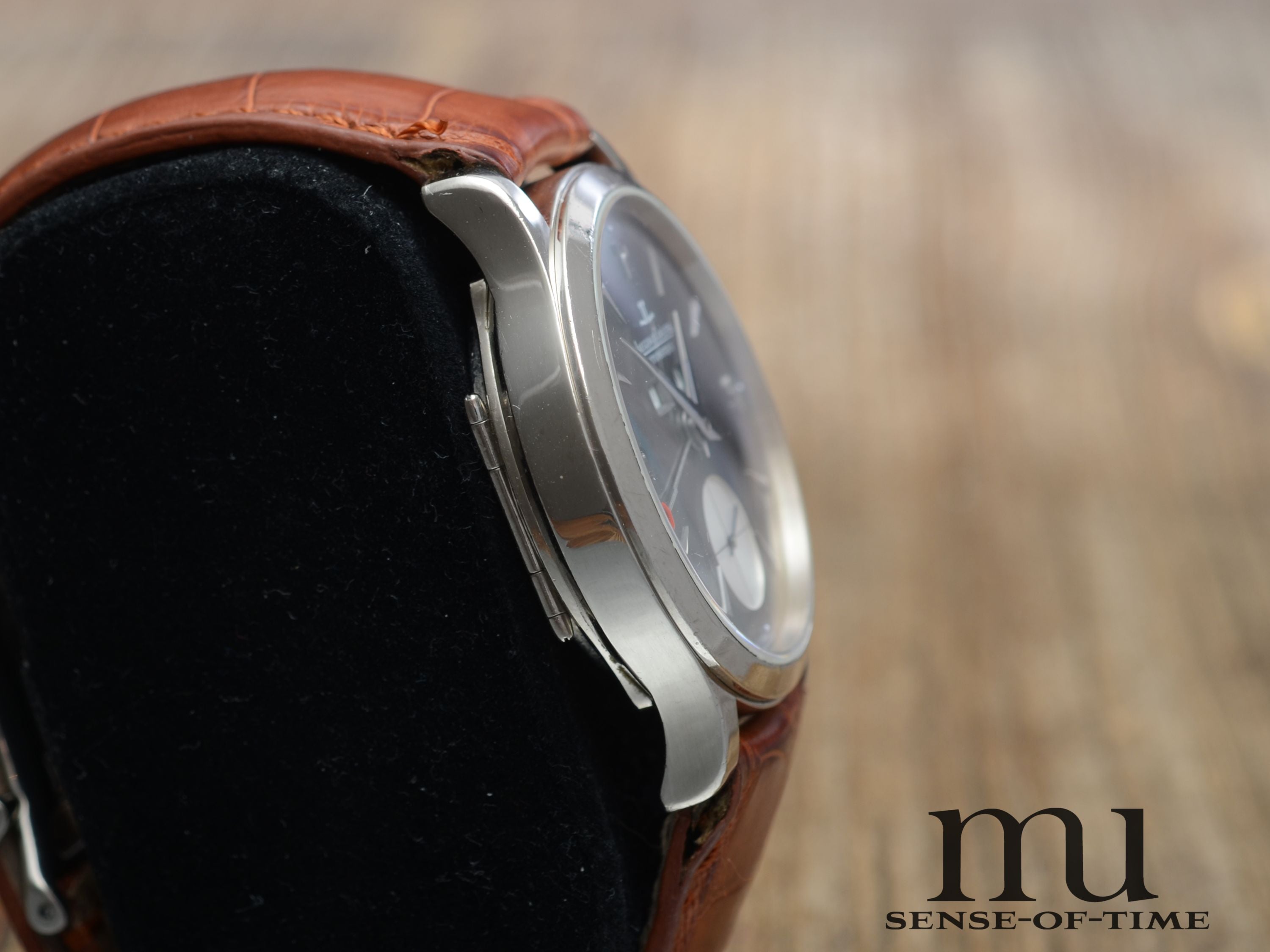 Jaeger leCoultre Master Calendar 18kt Weißgold, verschließbarer Sichtboden, Ref: 140.3.87