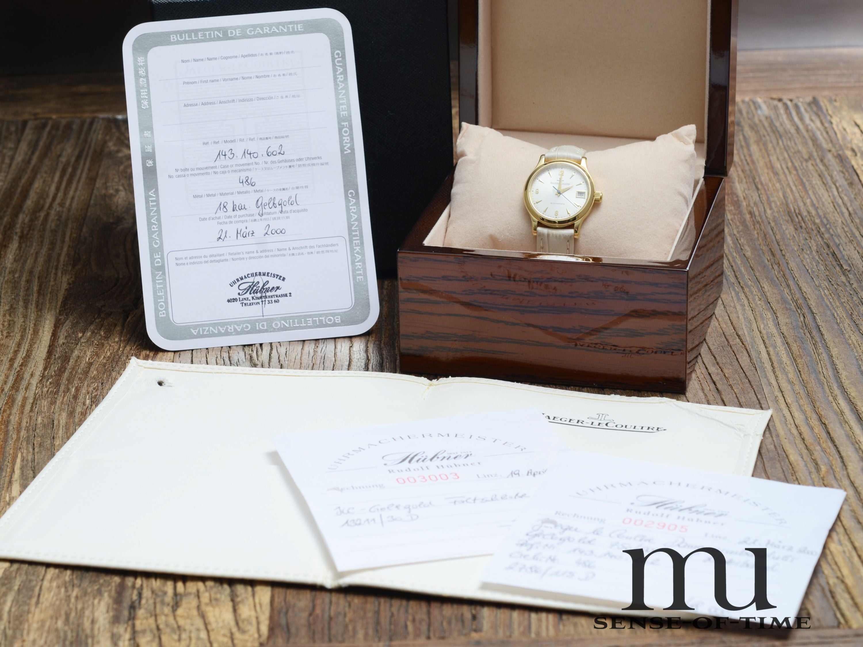 Jaeger leCoultre Master Control Lady 18kt Gold Automatik, Faltschließe, Ref: 143.1.60