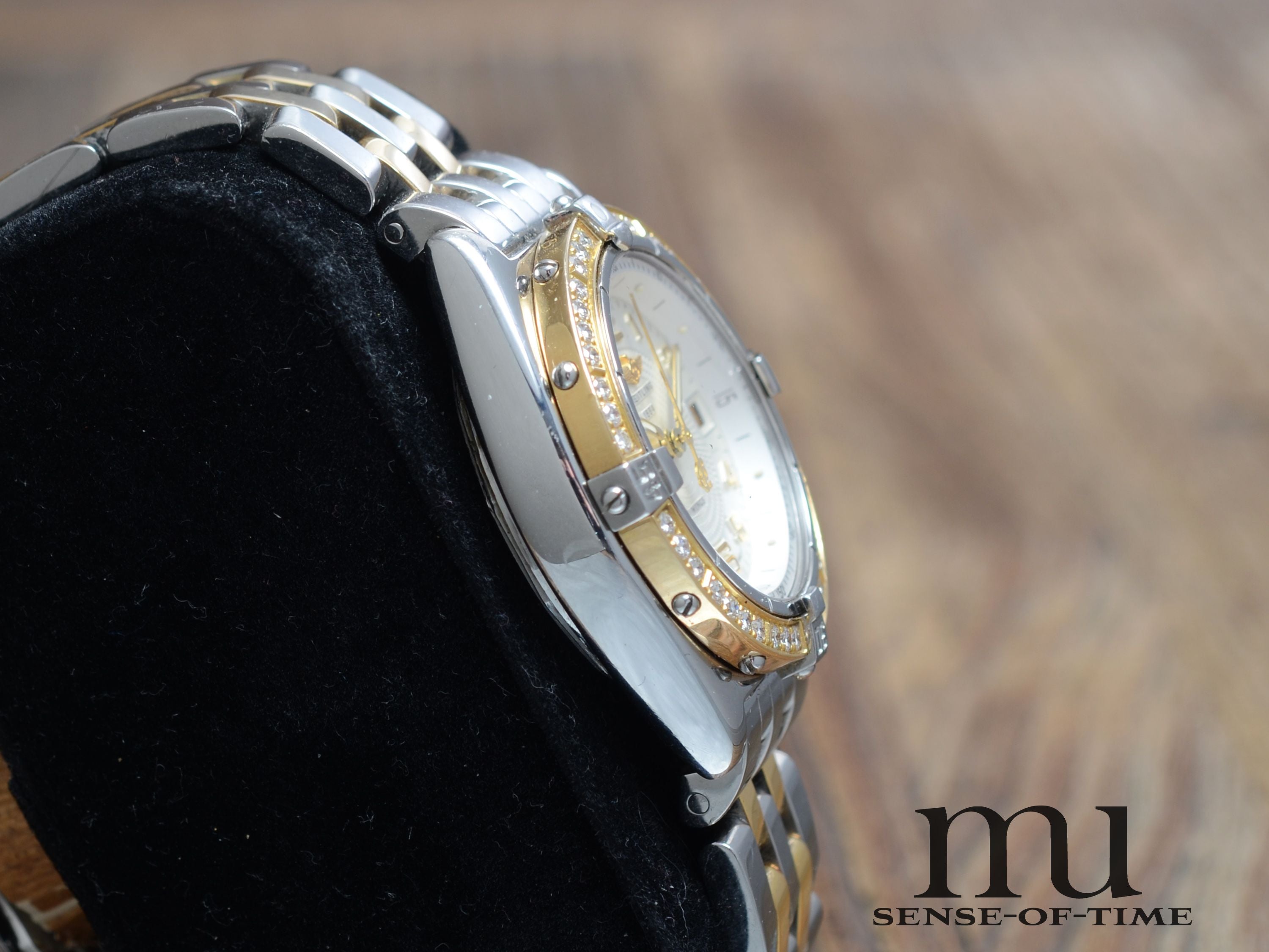 Breitling Lady Chronomat Stahl/Gold mit Brillant-Lünette im Full Set, Ref.: B67350