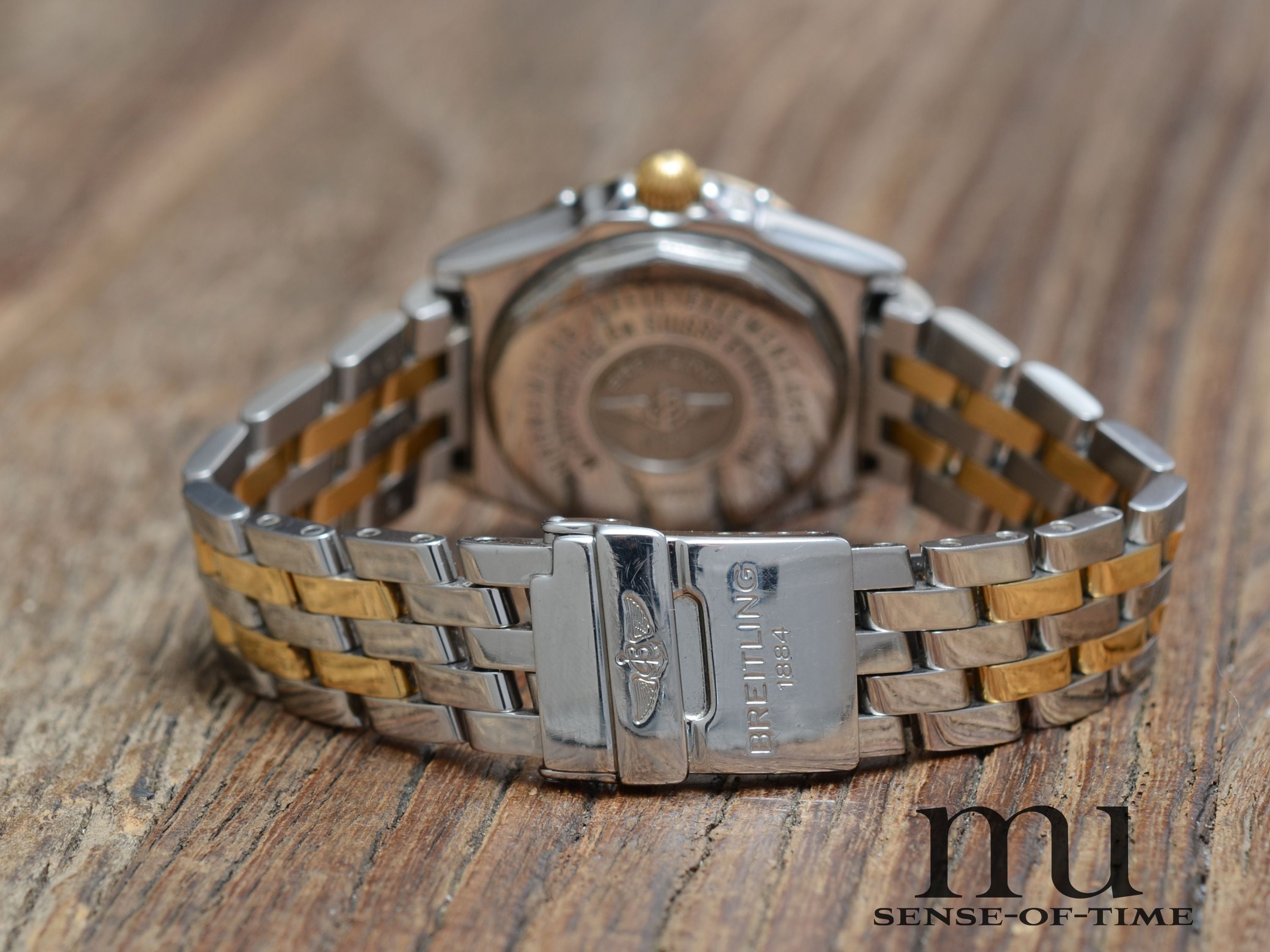 Breitling Lady Chronomat Stahl/Gold mit Brillant-Lünette im Full Set, Ref.: B67350