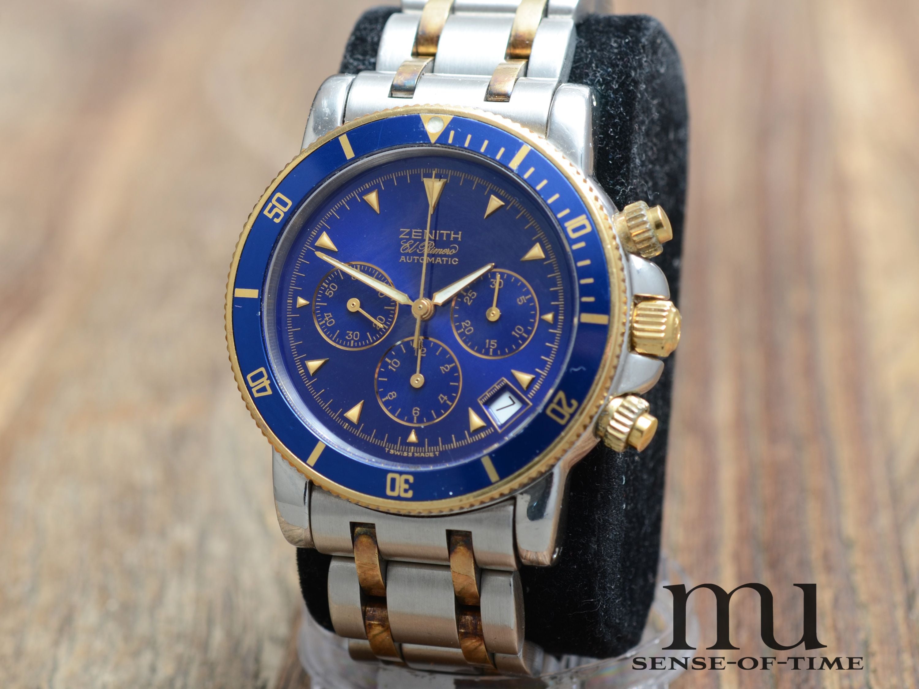 Zenith Rainbow el primero Stahl/Gold mit blauem Zifferblatt, Ref. 0370