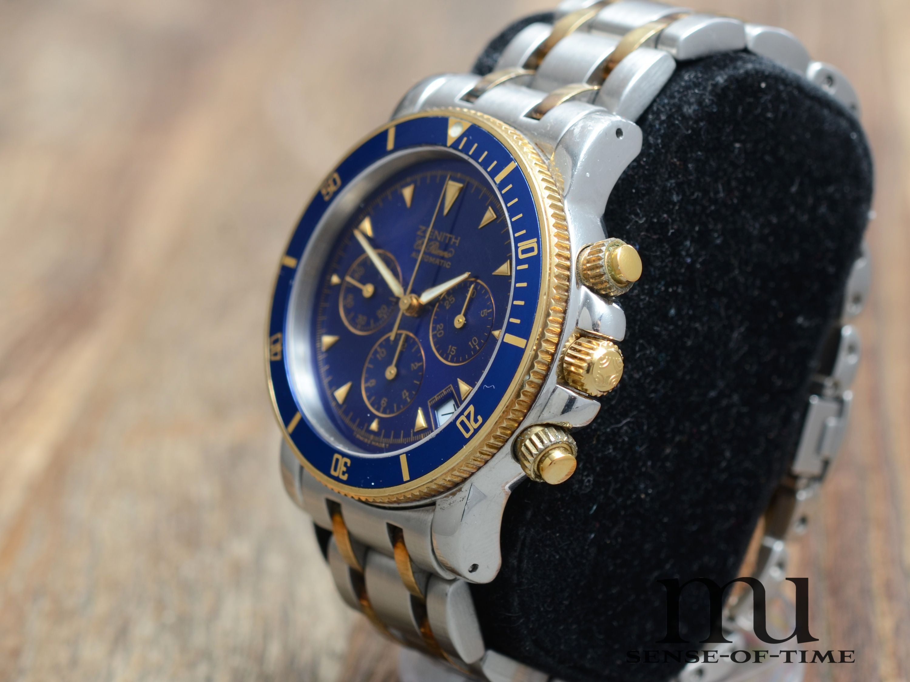 Zenith Rainbow el primero Stahl/Gold mit blauem Zifferblatt, Ref. 0370